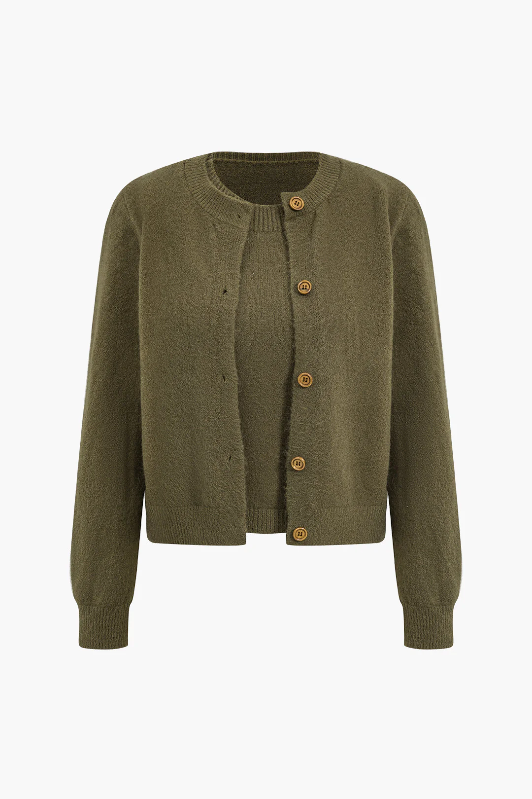 Knit Button Sweater Set