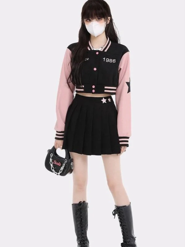 '1986' Cropped Jacket & Skirt Set