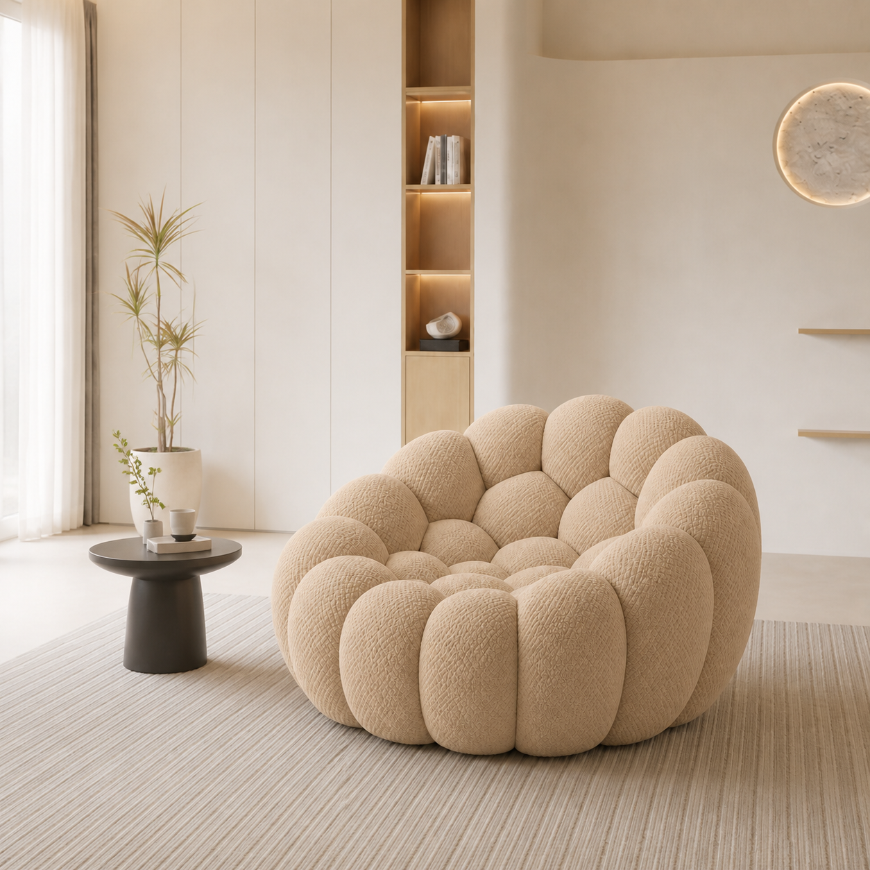 Ciel Sillón individual en ambiente — Beige cálido
