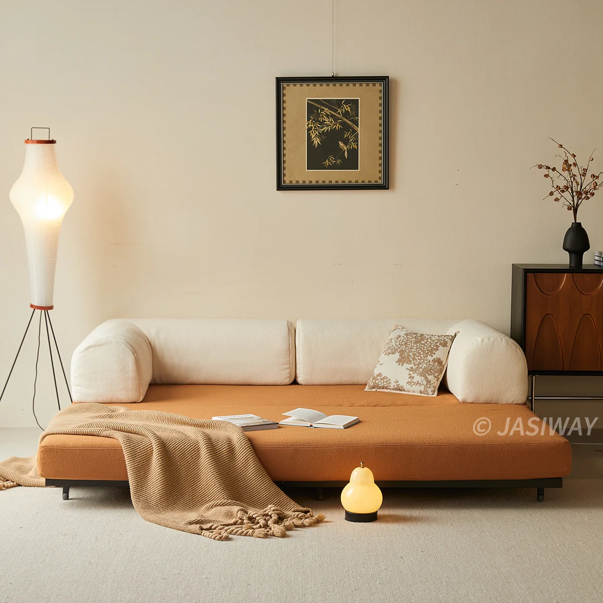 NÓVORA CASA modulable Sofá cama & Sofá cama| transformable diseño en Bouclé, Chenilla o pana tapizado