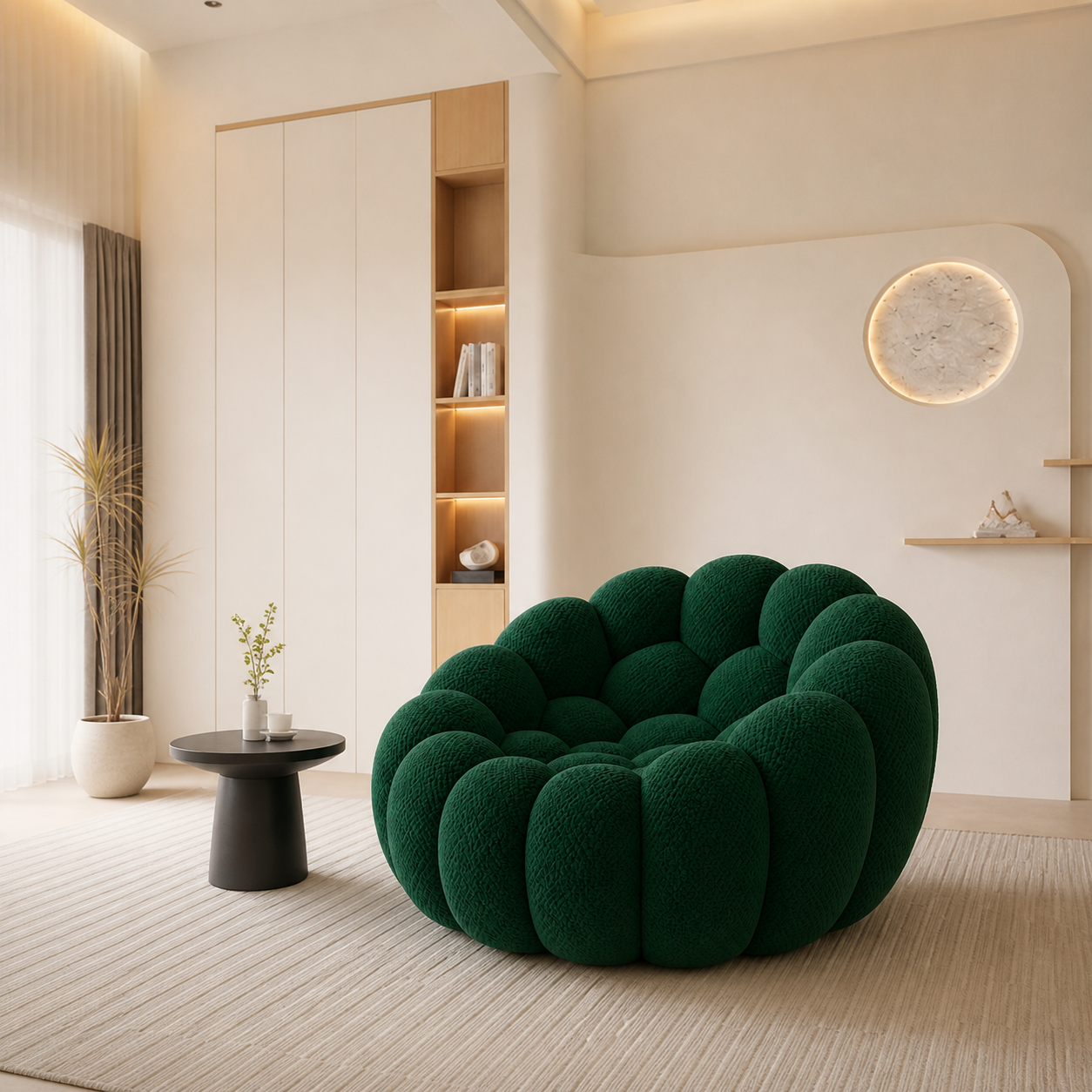 Ciel Sillón individual en ambiente — Verde esmeralda