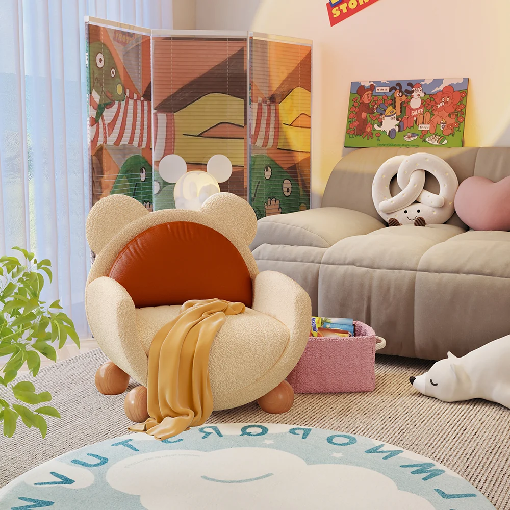 NÓVORA CASA peluche acolchado infantil Madera maciza sofá