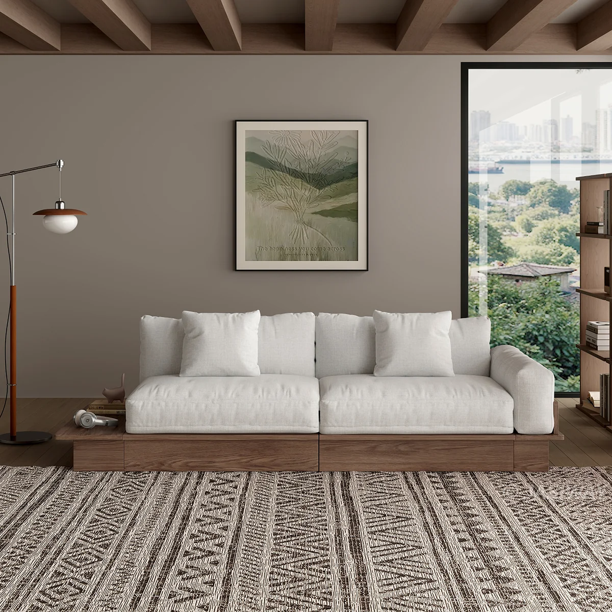 NÓVORA CASA extraíble extraíble Sofá cama con madera plataforma soporte| bajo perfil transformable sofá para Sala