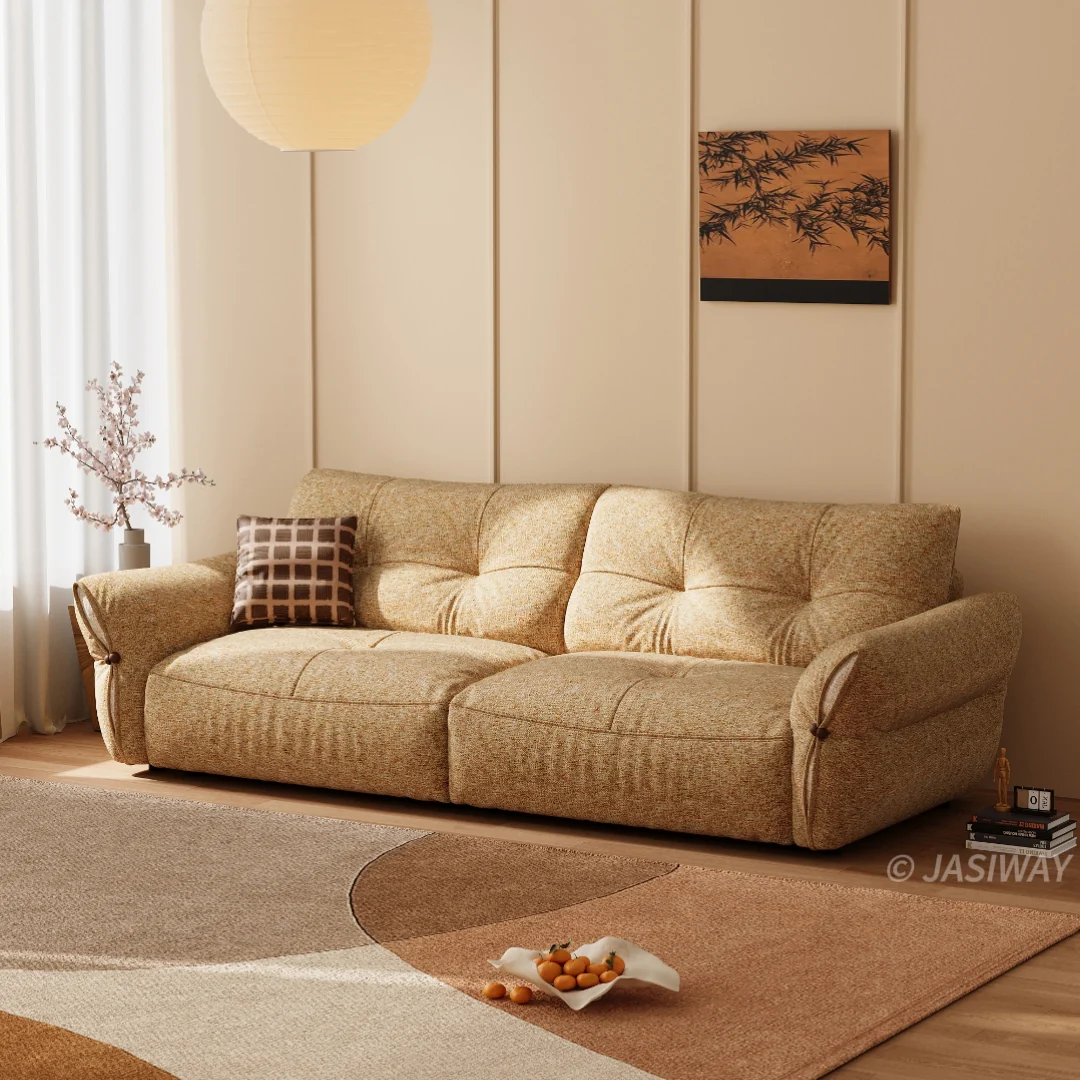 NÓVORA CASA nube sofá profundo asiento sofá| extragrande Chenilla tela 3-plazas con acolchado cojines, Moderno Sala sofá