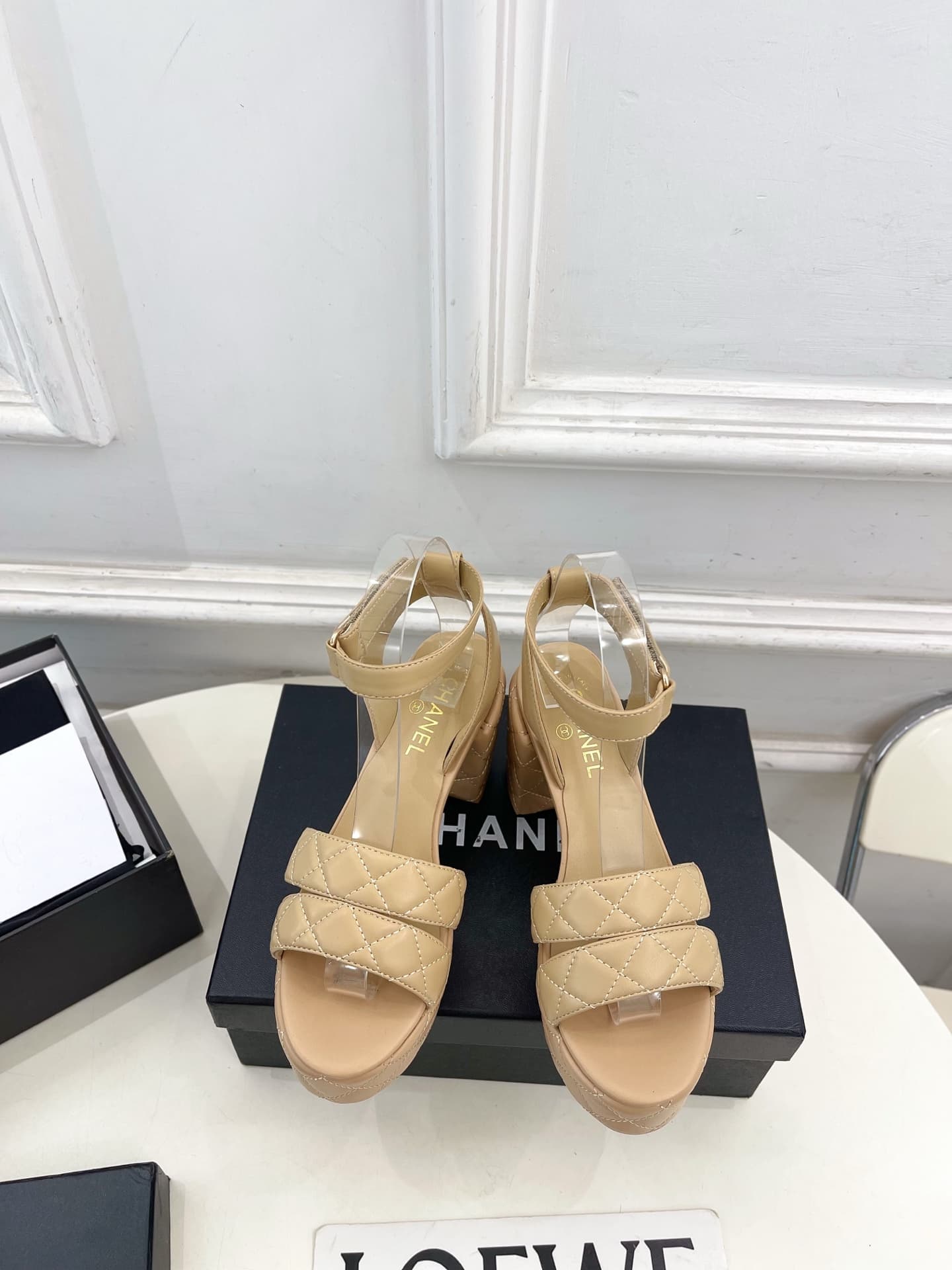 Chanel platform sandals women