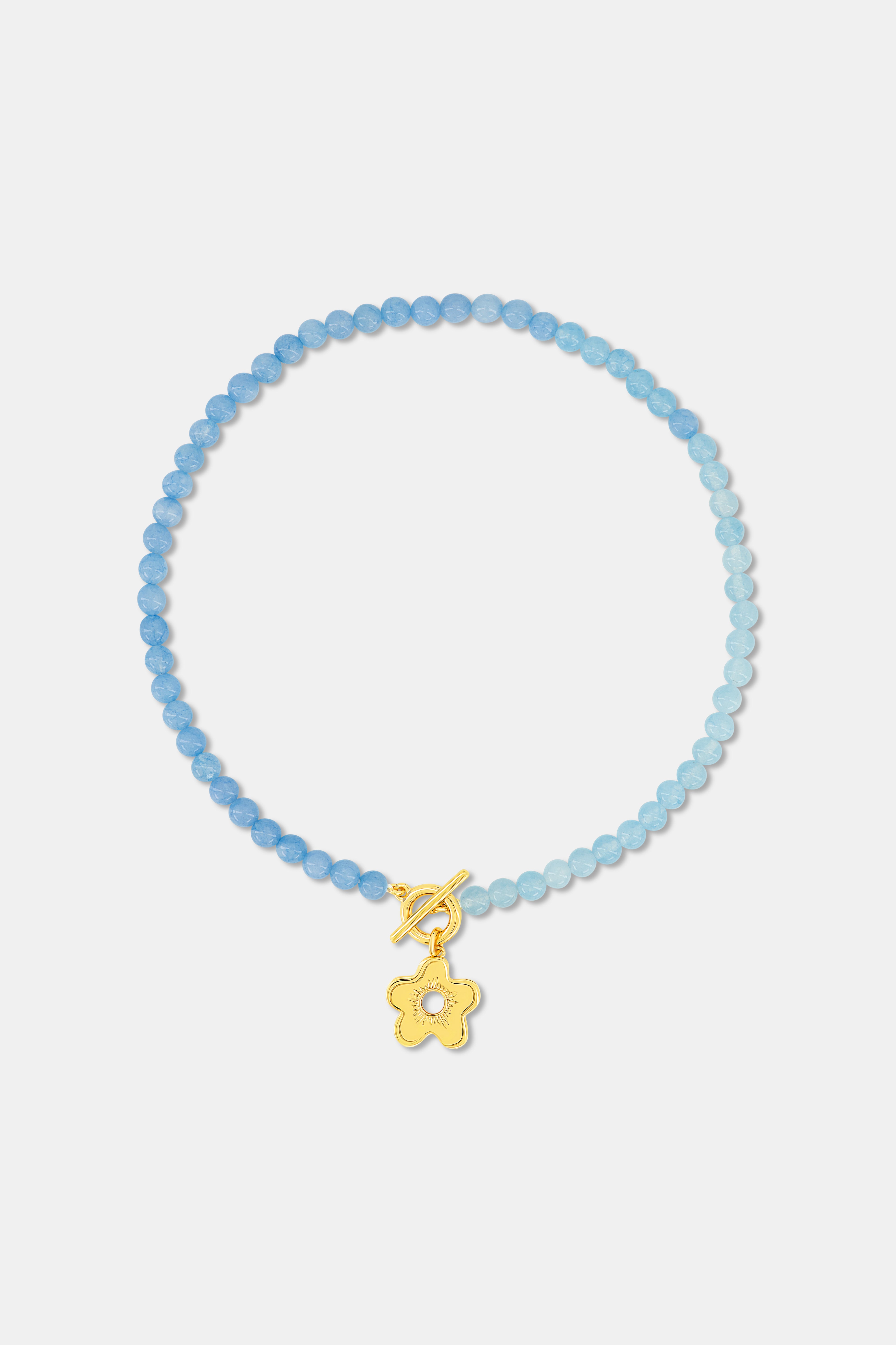 Flower Charm Beaded Necklace