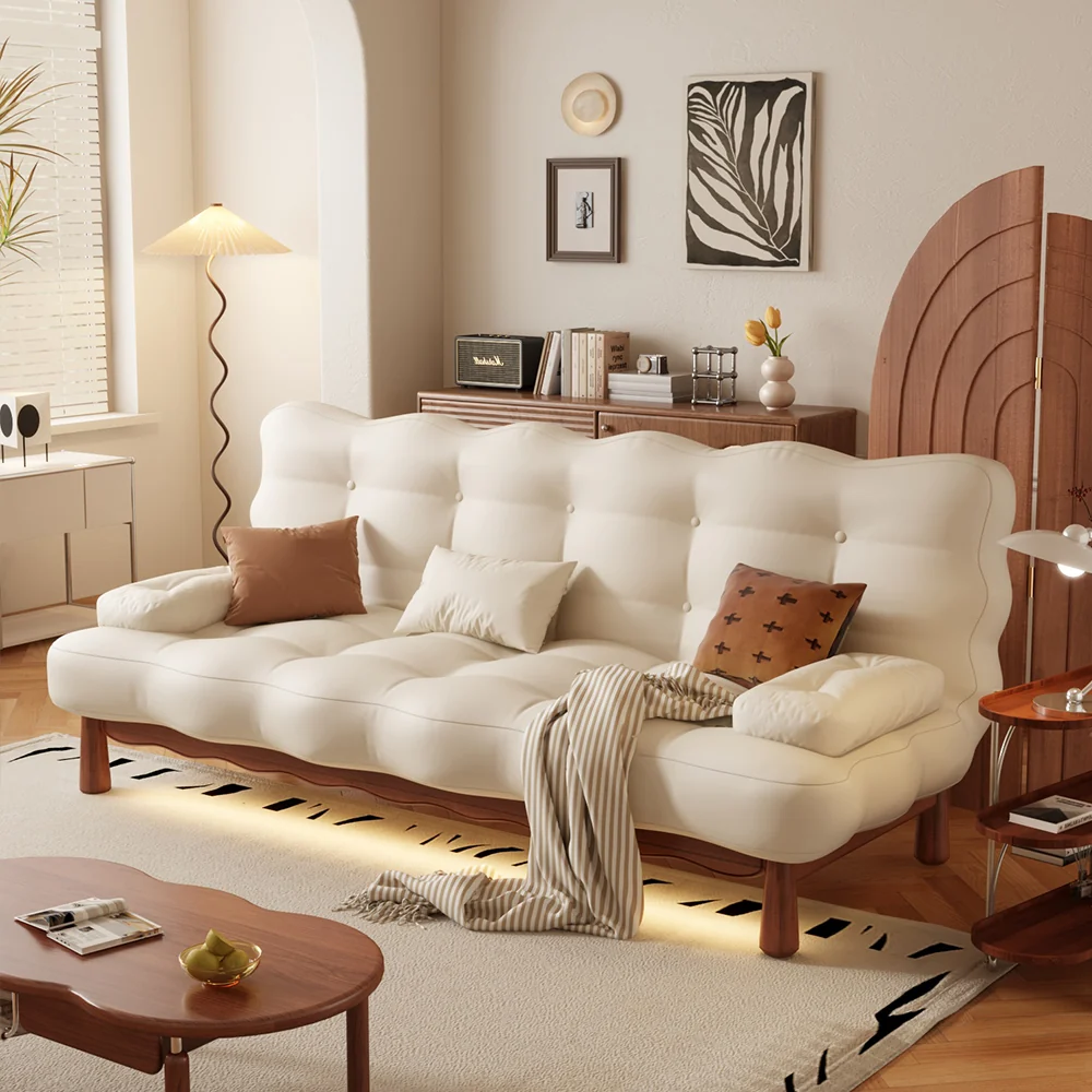 NÓVORA CASA romántico transformable cama Beige Sofá cama