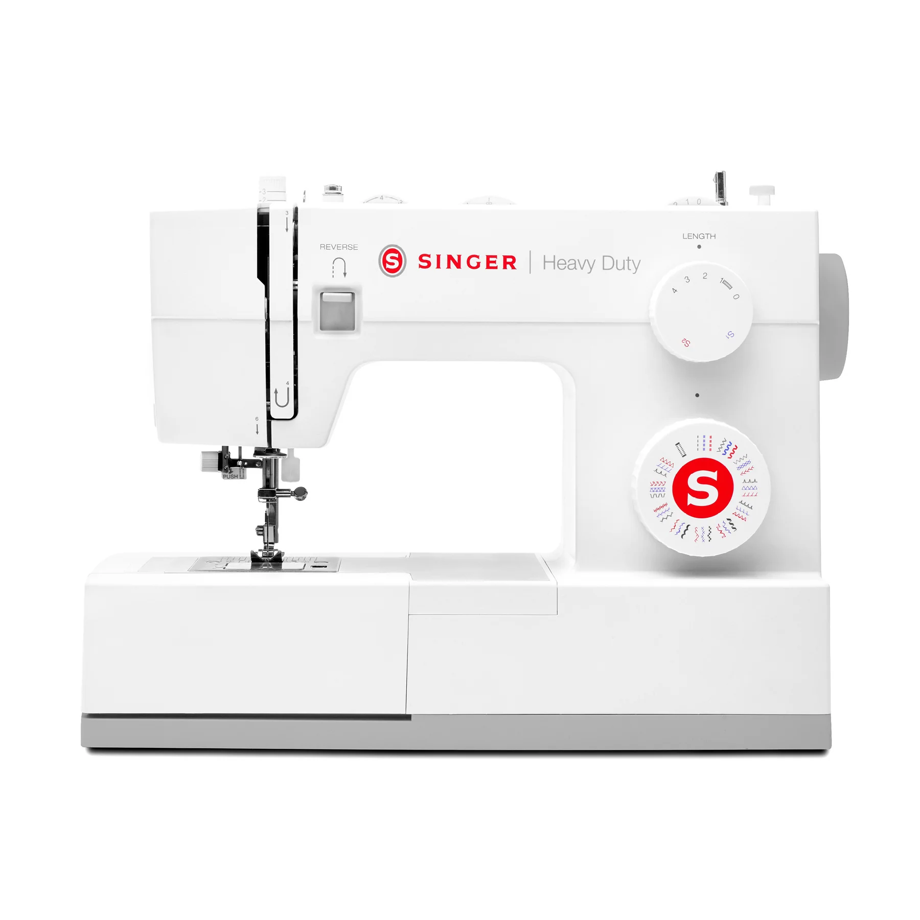 SINGER® Heavy Duty 4452 White Sewing Machine & Extension Table Bundle