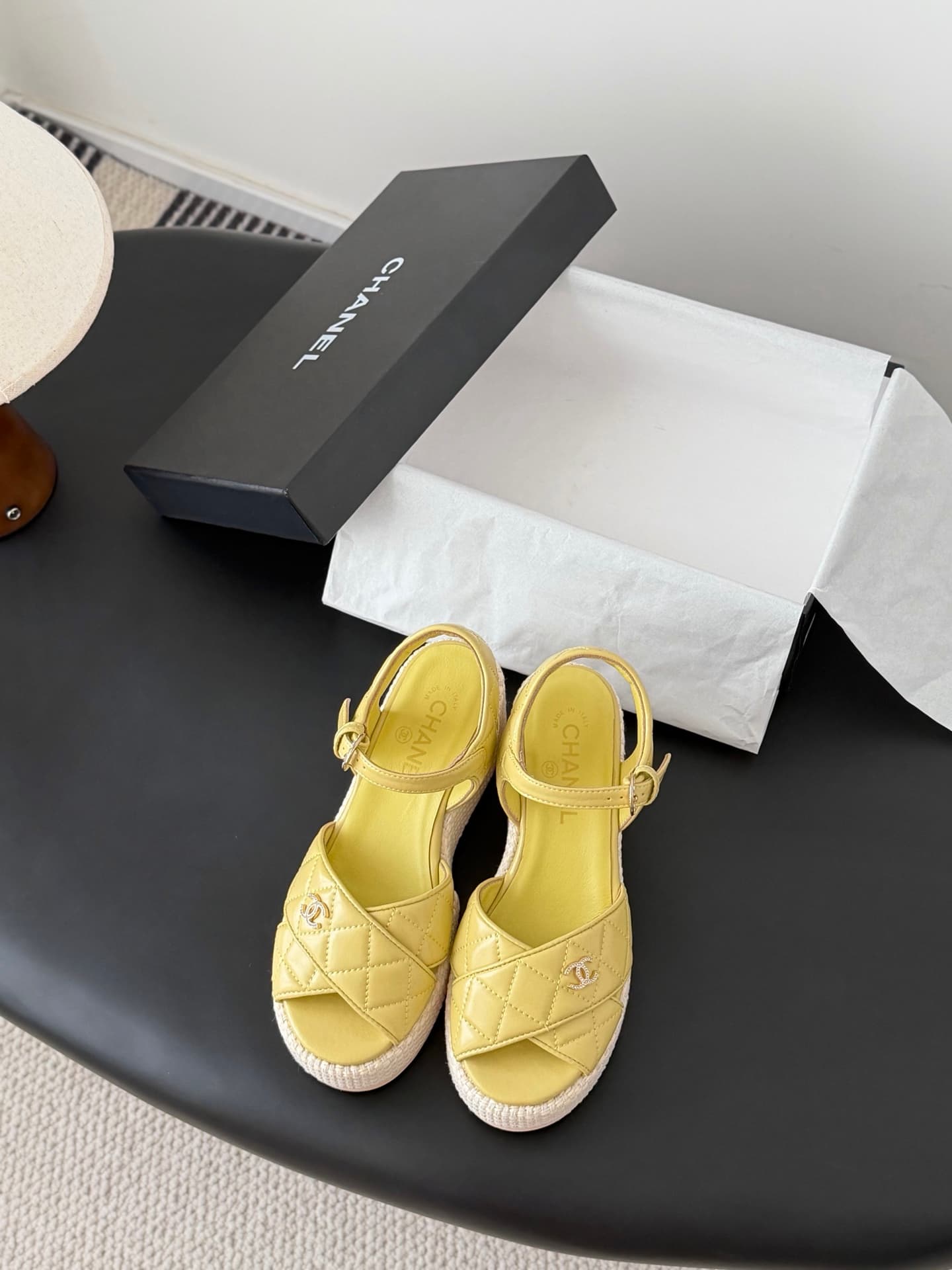 Chanel platform sandals women