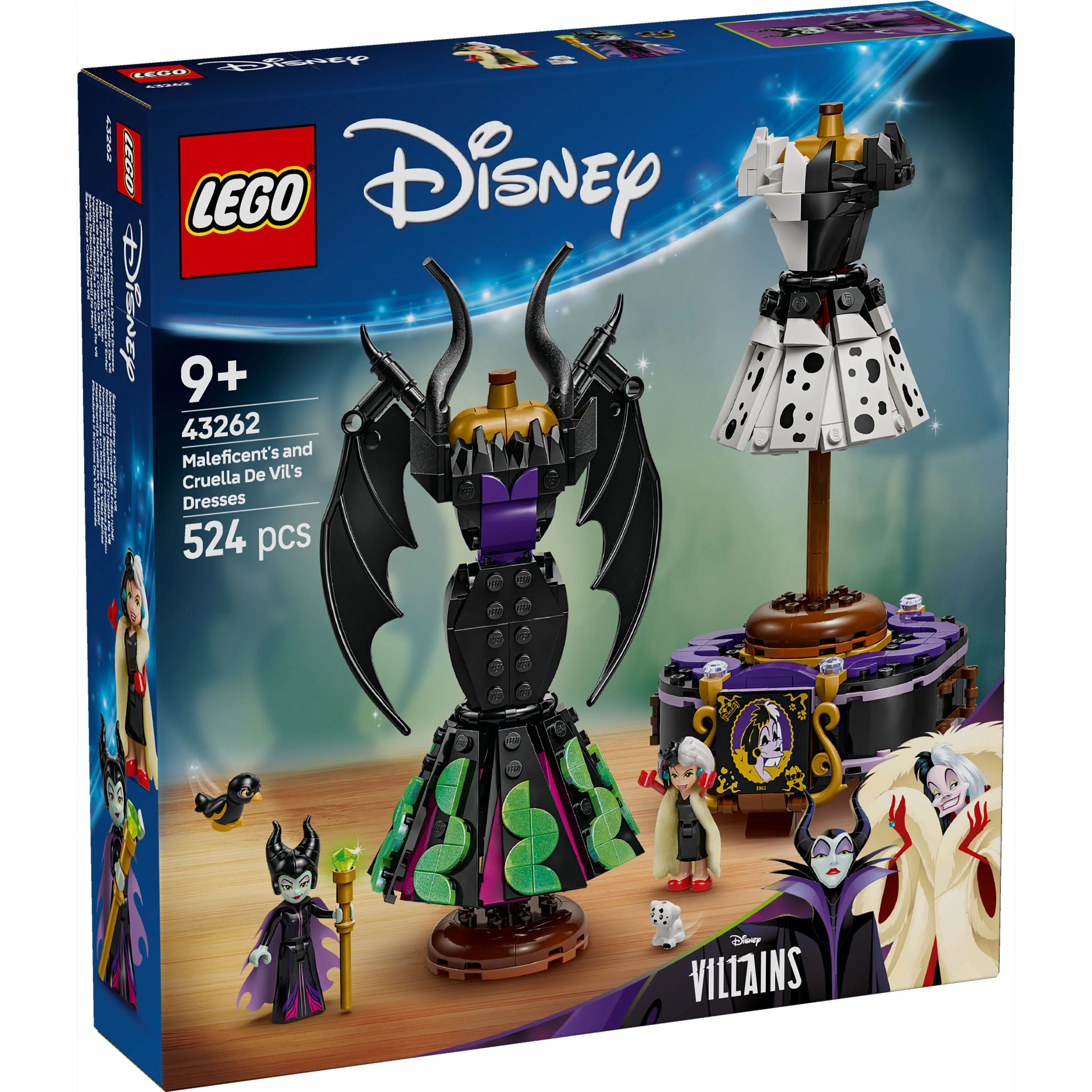 LEGO 43262 Disney Villains Maleficent's and Cruella De Vil's Dresses