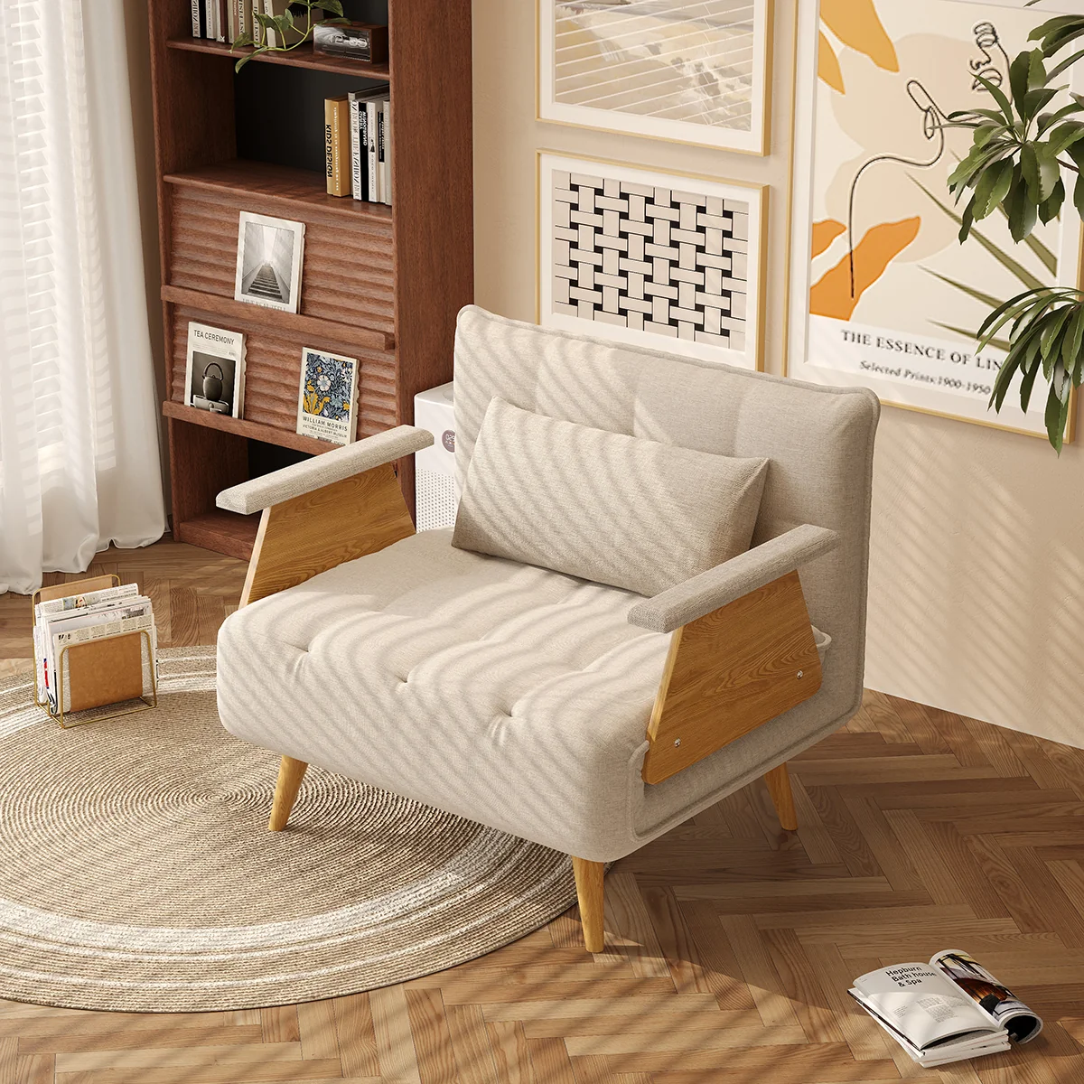 NÓVORA CASA 3-en-1 plegable sofá sillón cama con reposabrazos– 3 tamaños disponible