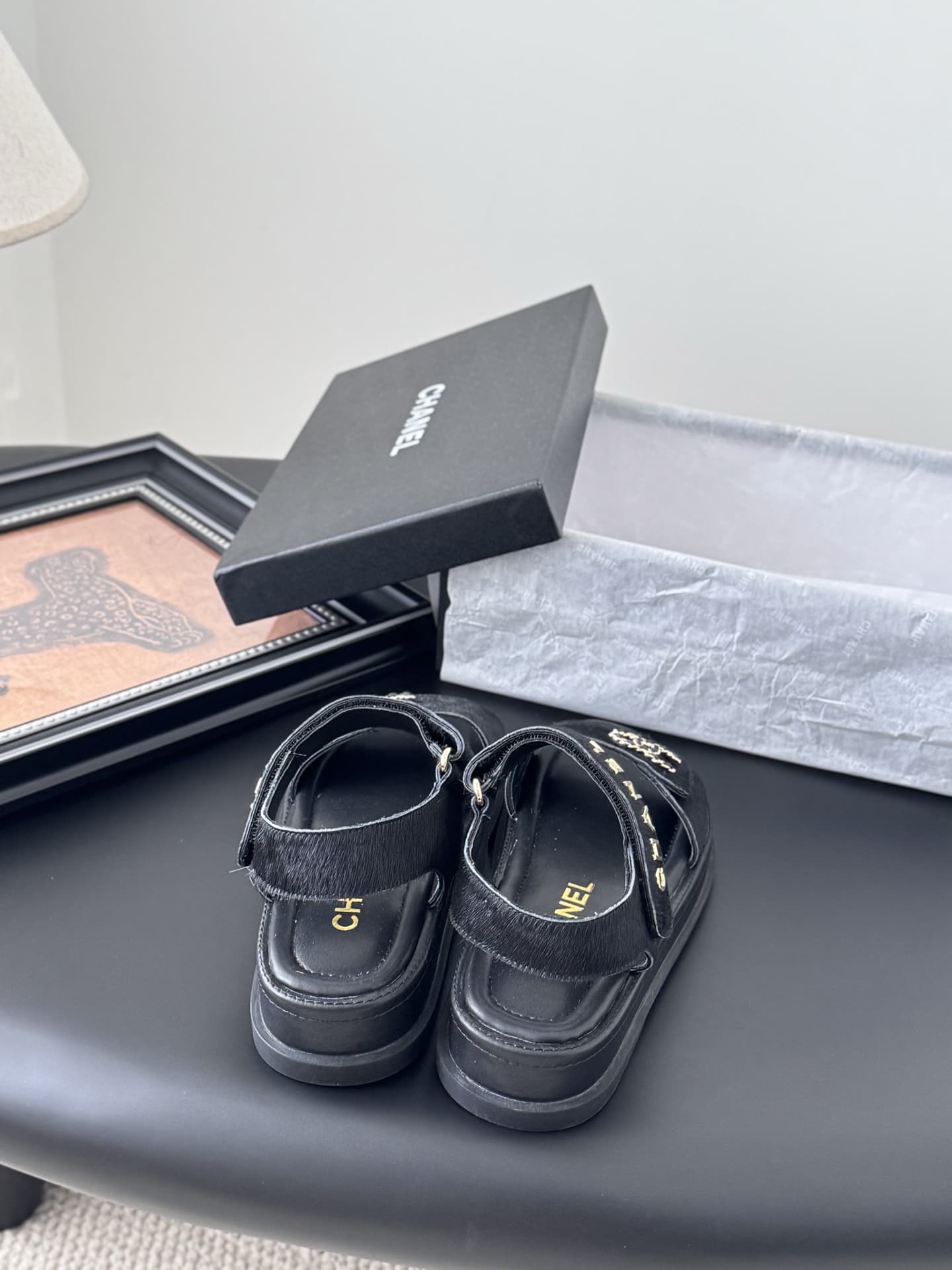 Chanel Tod's Patent Leather Slingback Sandals Women