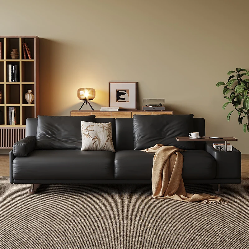 NÓVORA CASA Minimalista plegable Sofá cama con de doble cara reposabrazos & Ajustable Mesa auxiliar