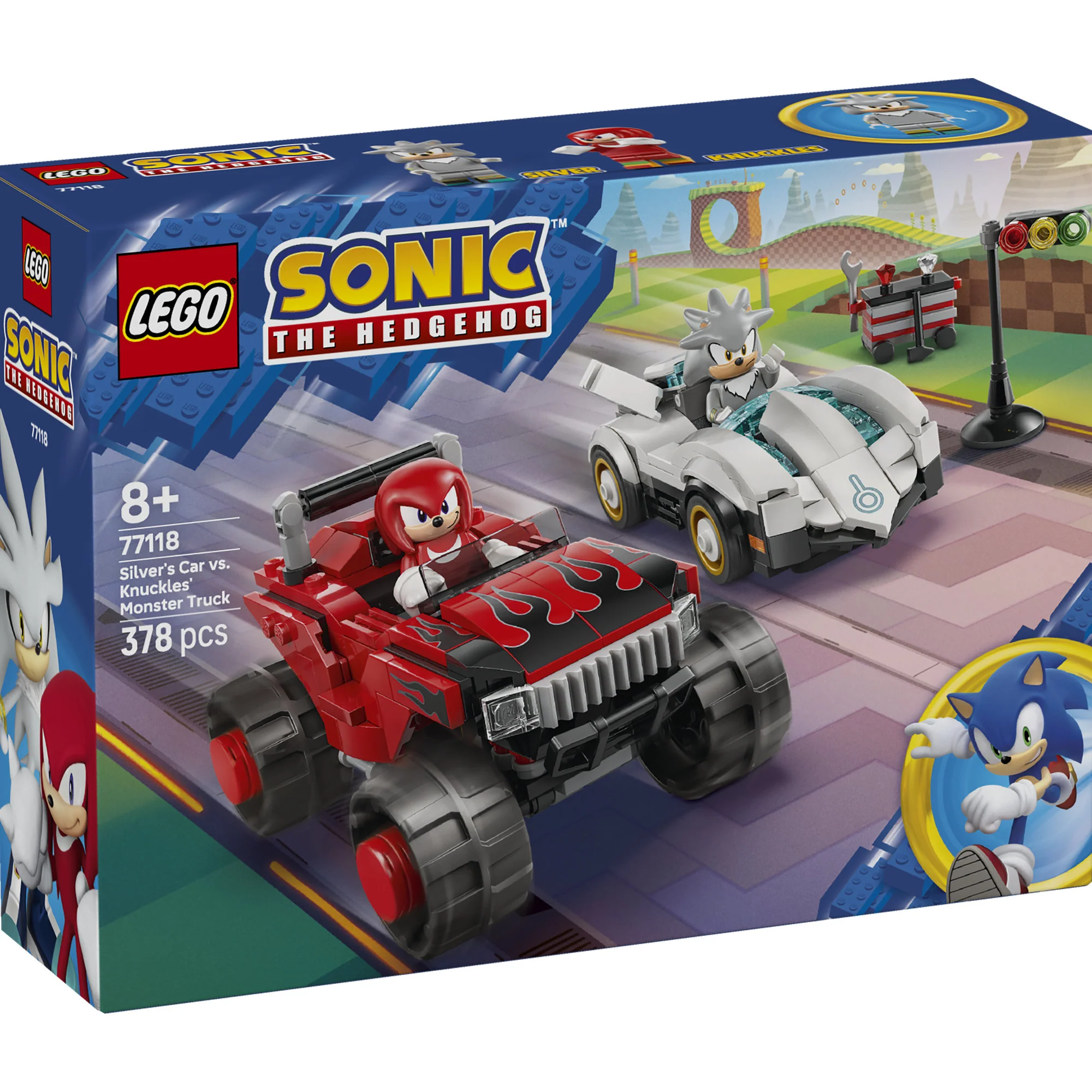 LEGO 77118 Sonic The Hedgehog Silver's Car vs. Knuckles' Monster Truck