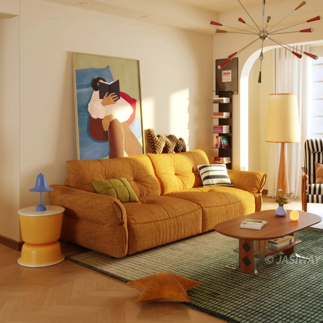 NÓVORA CASA nube sofá profundo asiento sofá| extragrande Chenilla tela 3-plazas con acolchado cojines, Moderno Sala sofá