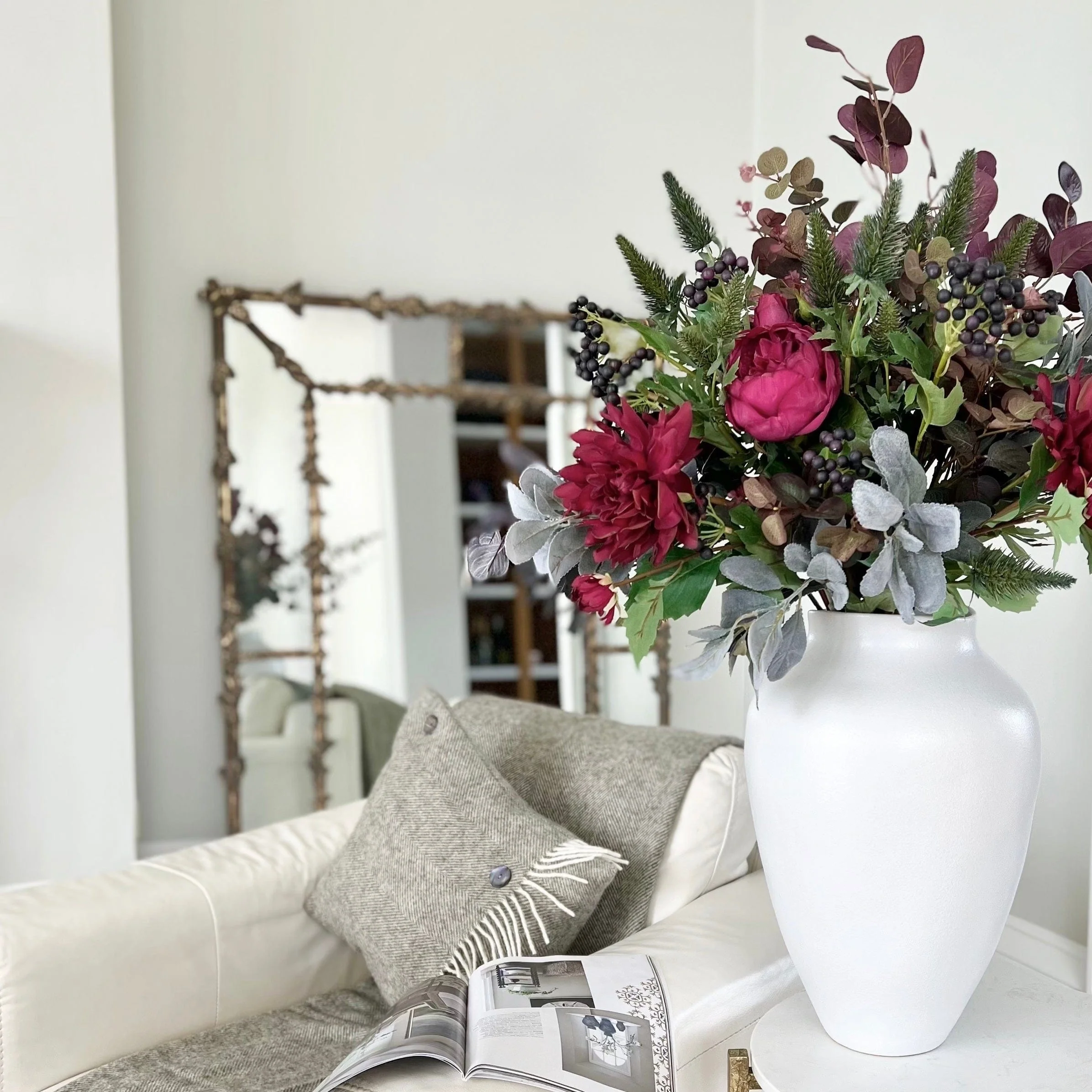 Burgundy Beauty Artificial Flower Bouquet