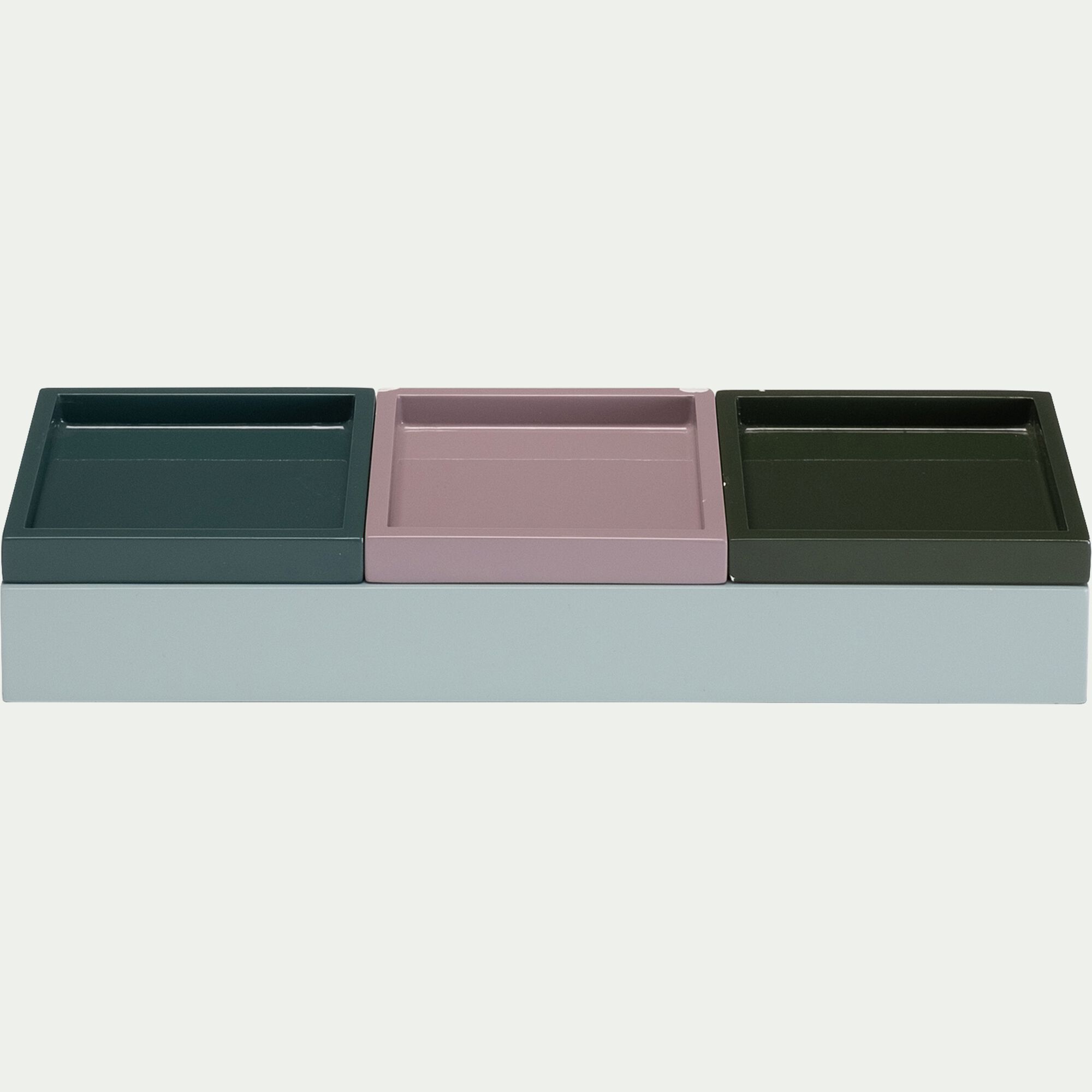 SILK - Ensemble de plateaux décoratifs en MDF - vert