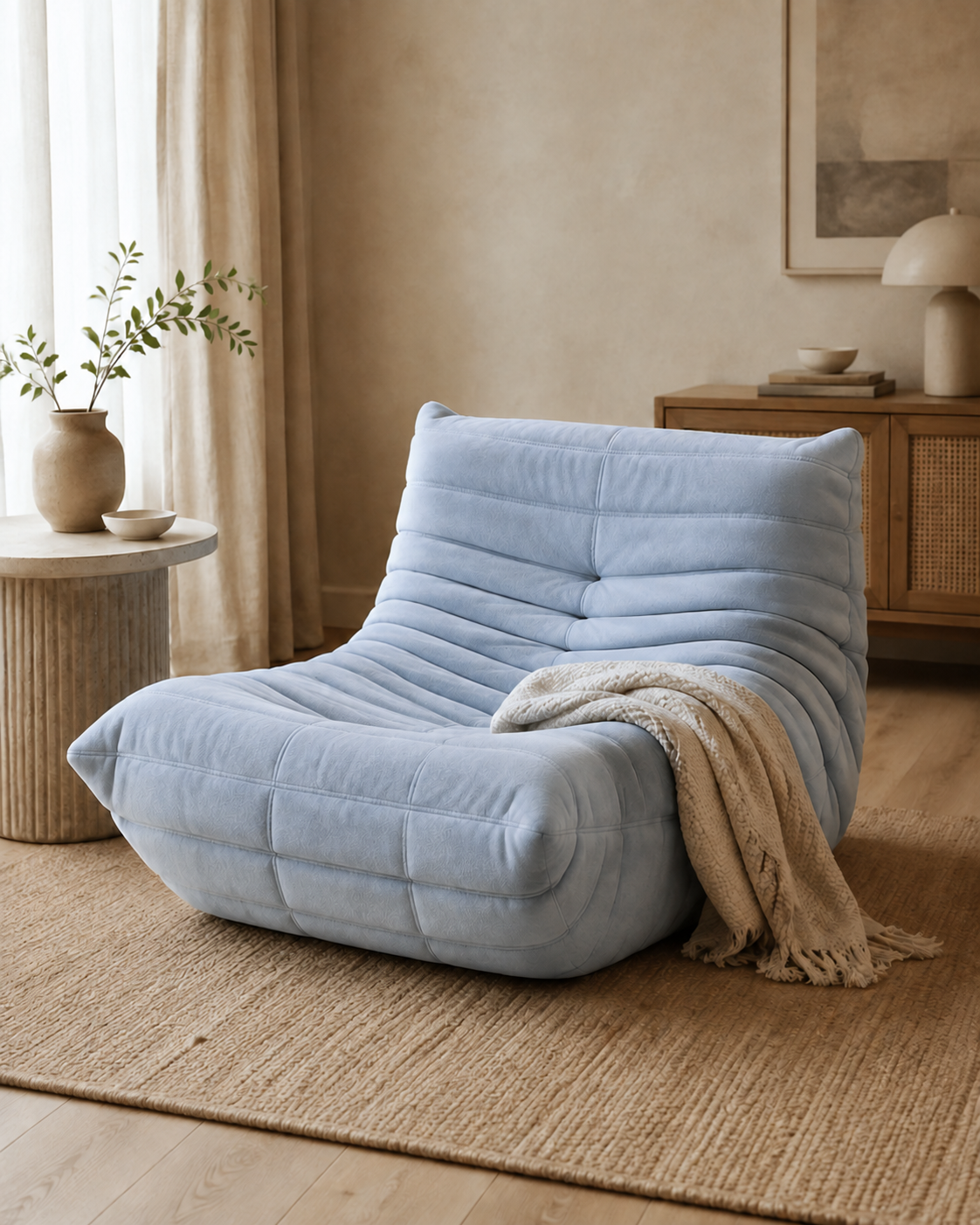 Esencial | Sillón individual — Azul niebla