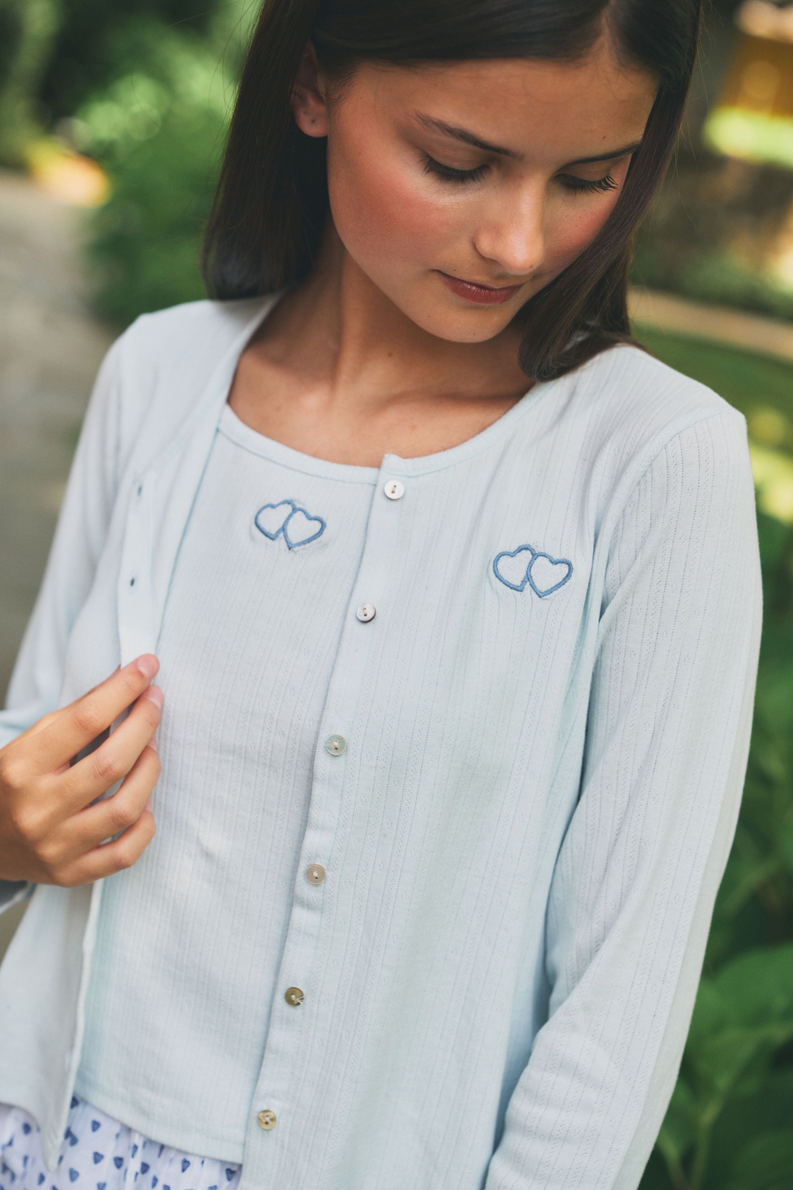 Kids Hearts Pointelle Heidi Cardigan