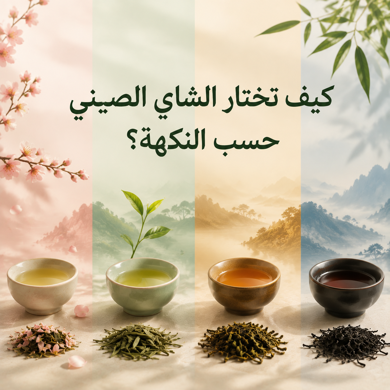 كيف تختار الشاي الصيني حسب النكهة؟ زهري، منعش، محمص أم غني؟اختر الشاي الصيني حسب النكهة التي تفضلها: زهرية، منعشة، جوزية، محمصة، عسلية أو غنية، مع أمثلة واضحة وإرشادات تحضير دقيقة.ohmyteachina
