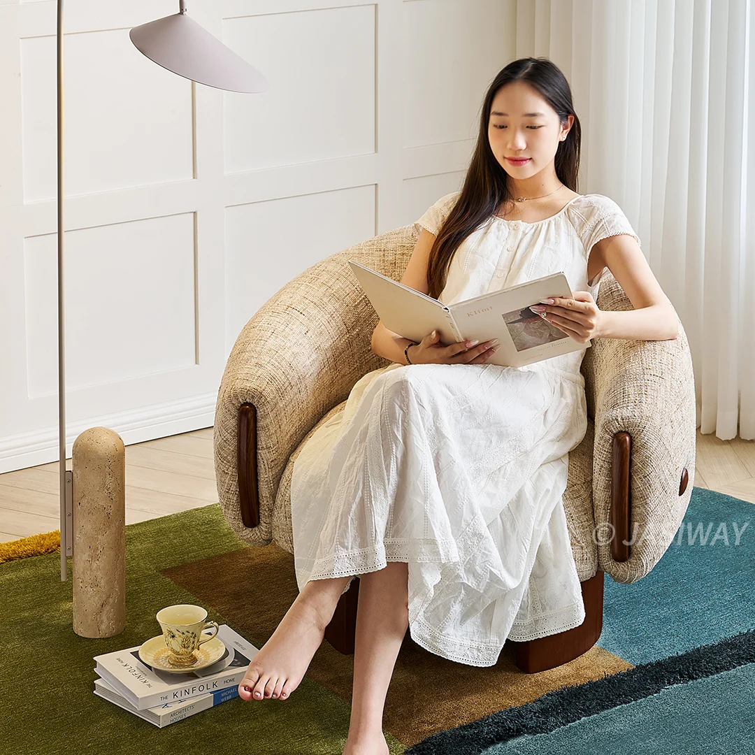 NÓVORA CASA hongo Giratorio Sillón decorativo| 180° memoria retorno Sillón envolvente en premium Chenilla para sofisticado interiores