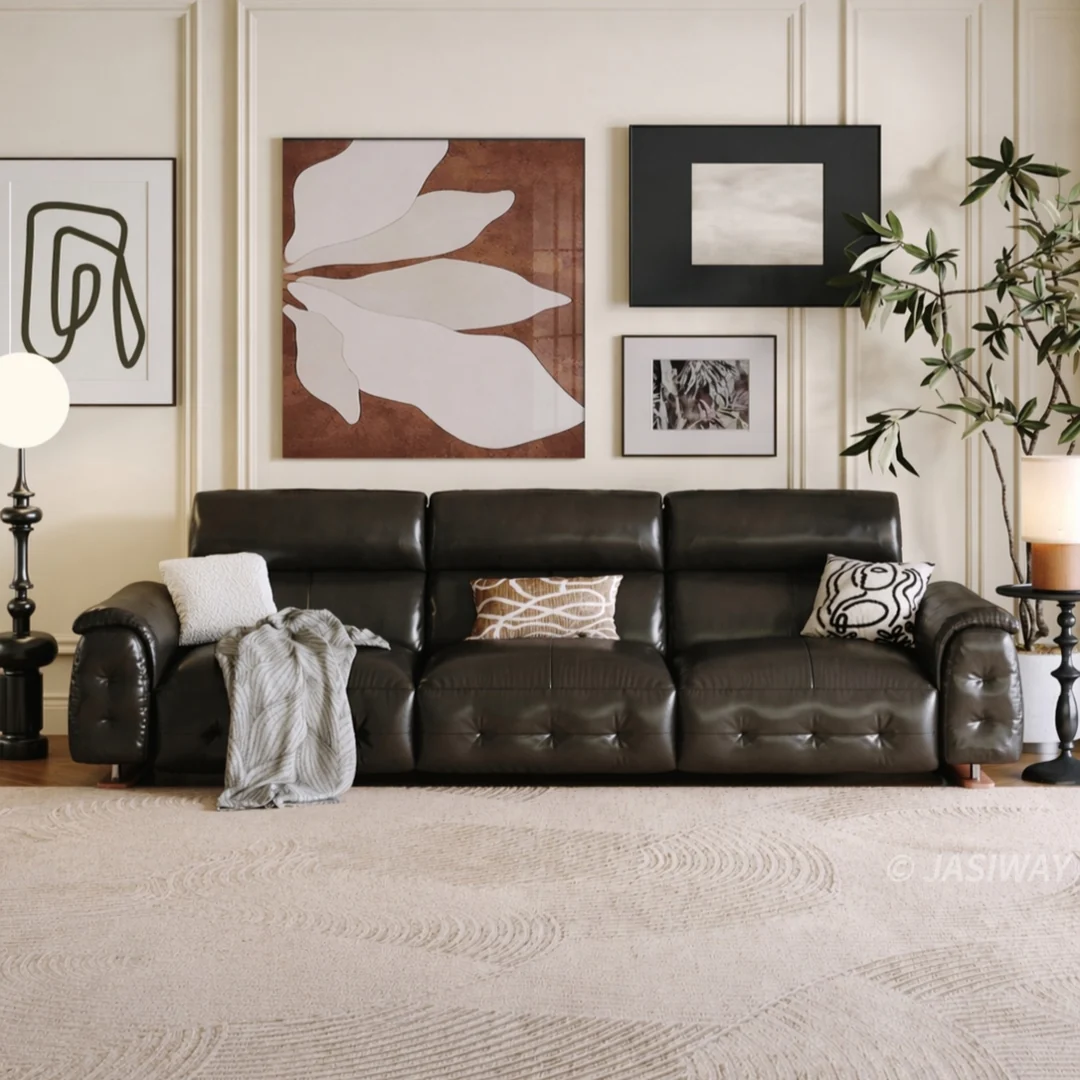 NÓVORA CASA eléctrico Reclinable sofá con doble reclinables & USB puertos| piel reclinable sofá para Sala