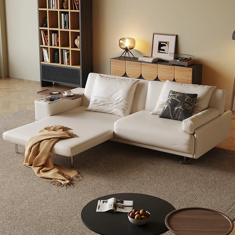 NÓVORA CASA Minimalista plegable Sofá cama con de doble cara reposabrazos & Ajustable Mesa auxiliar