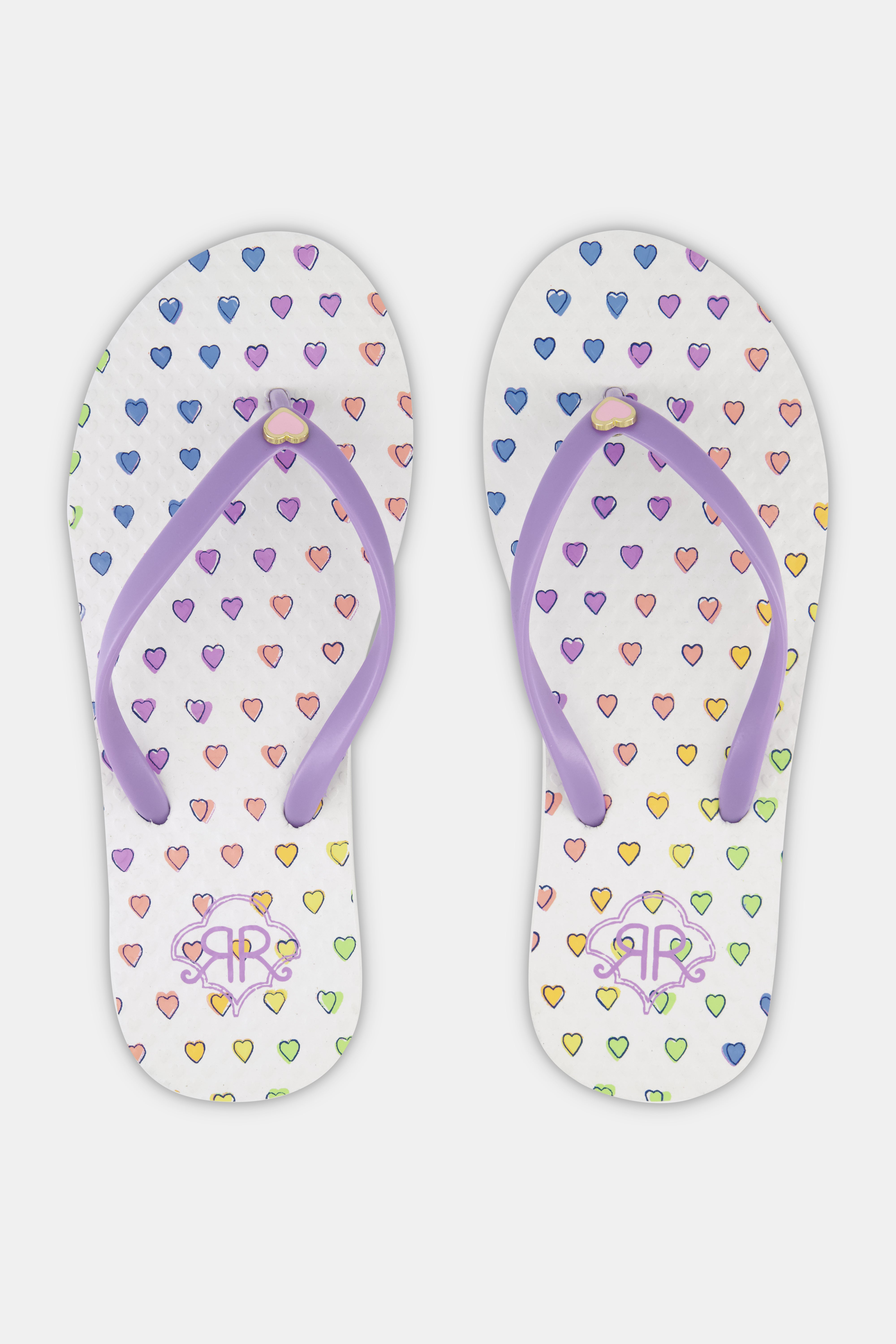 Disco Hearts Flip Flops