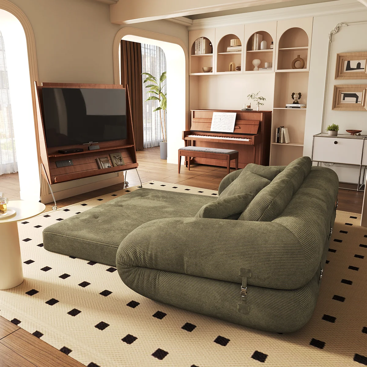 NÓVORA CASA pana plegable Sofá cama– mascotas amigable piso sofá para mascotas & personas