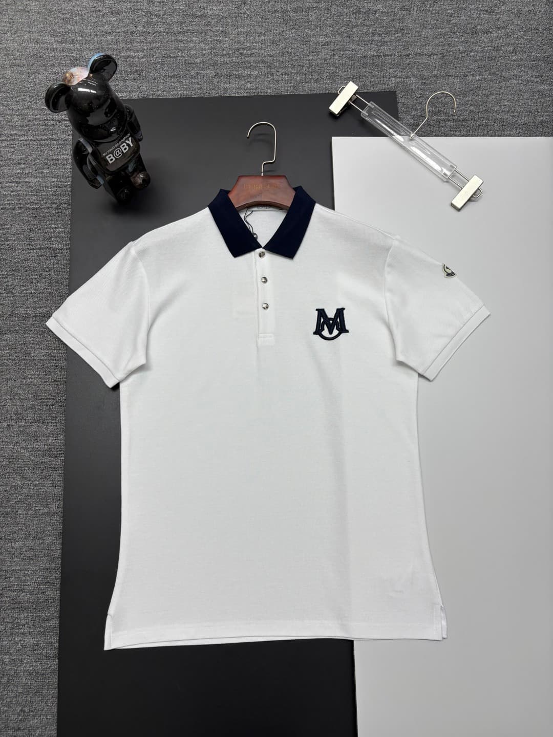 Moncler Men Short Sleeve Logo Polo Shirt High