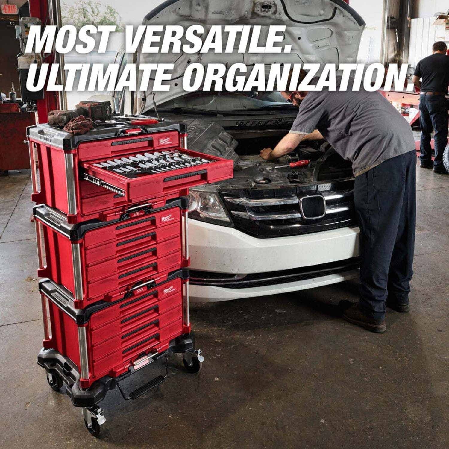 Milwaukee 48-22-9493 64pc. Hand Tool Set with PACKOUT 4 Drawer Tool Box