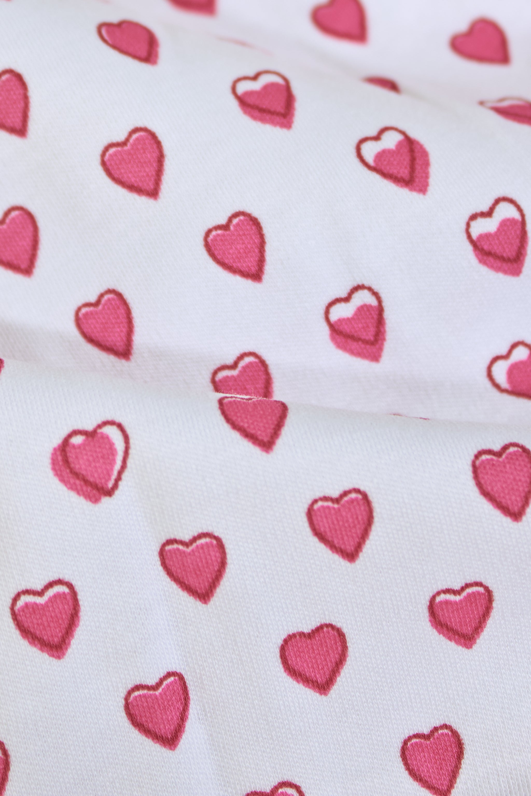 Infant Hearts Zipper Footie