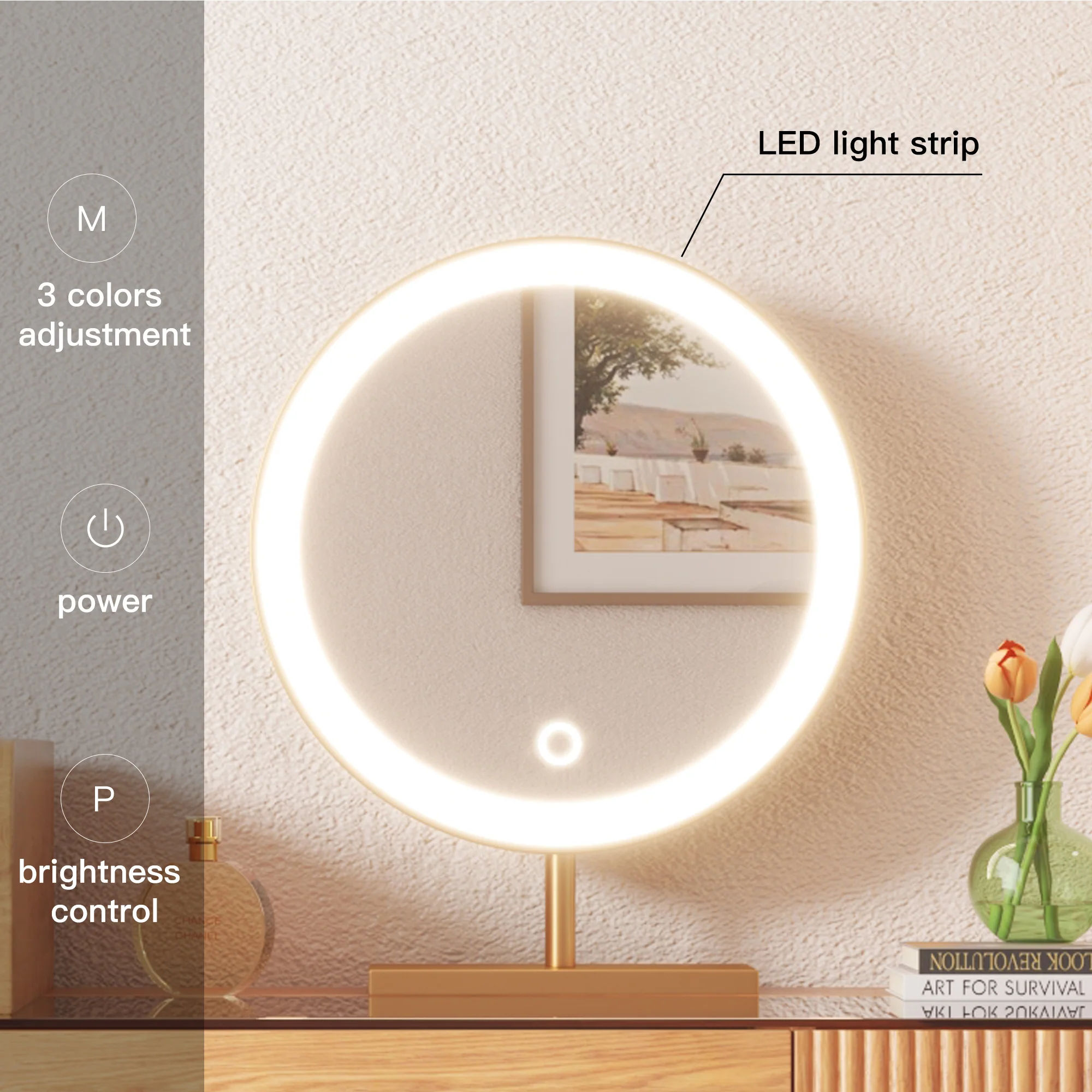 NÓVORA CASA asimétrico LED lámpara maquillaje espejo