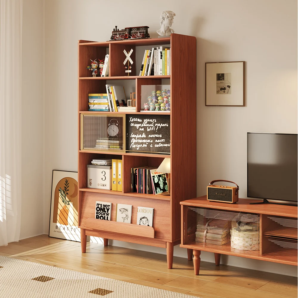 NÓVORA CASA de madera Librero combinación multifuncional Almacenamiento y exhibición gabinete