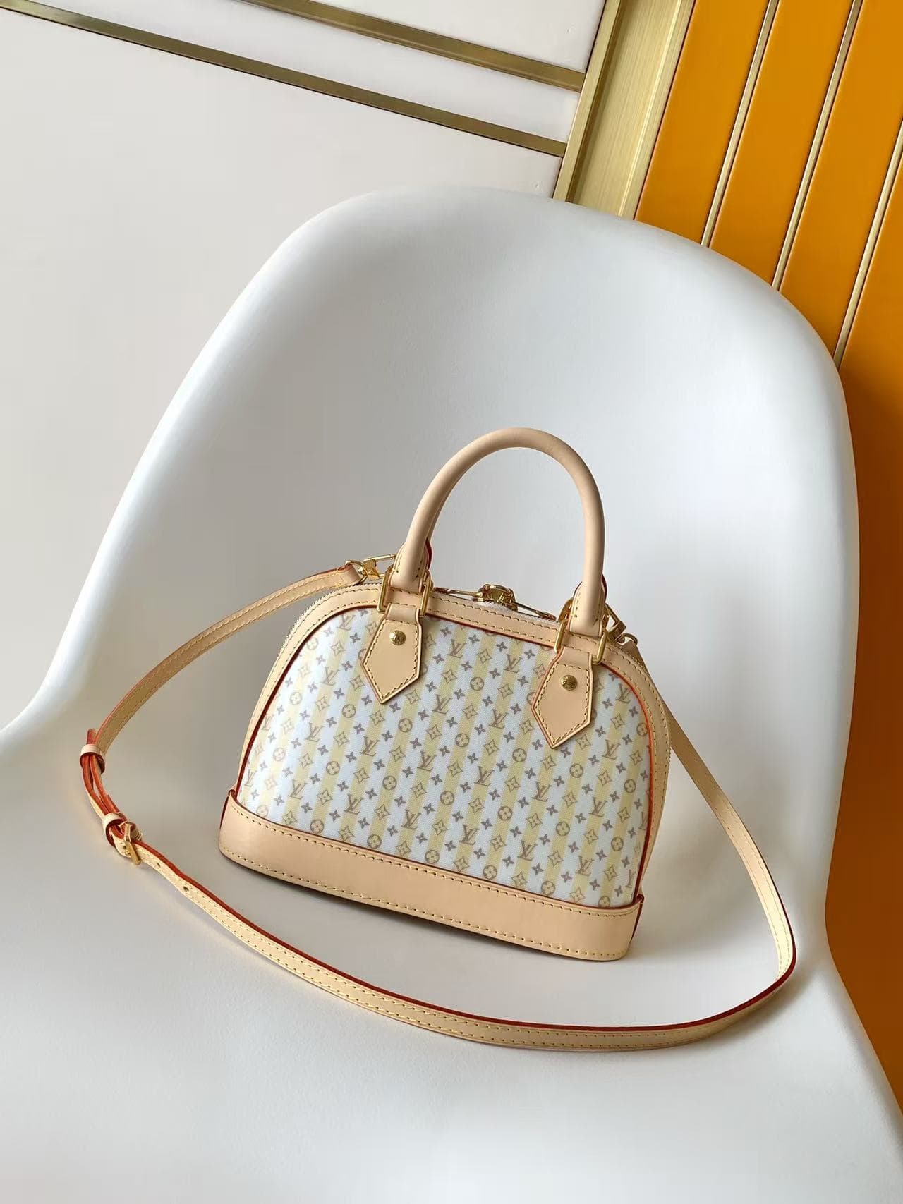 Louis Vuitton Alma BB Banana Coated canvas M28672 High