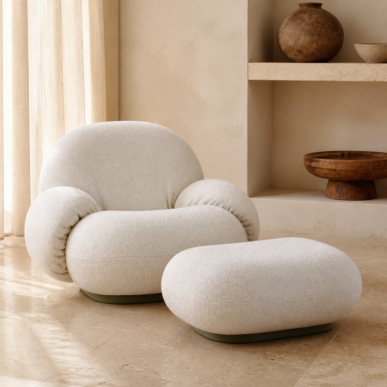 AuraCloud™ | Sillón lounge giratorio con reposabrazos