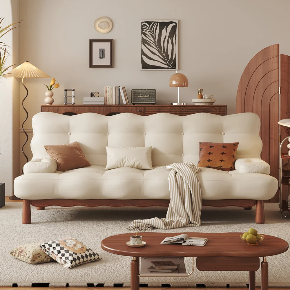 NÓVORA CASA romántico transformable cama Beige Sofá cama