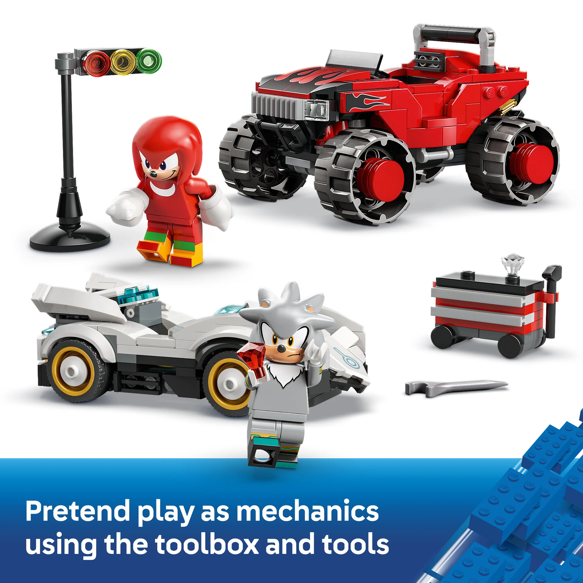 LEGO 77118 Sonic The Hedgehog Silver's Car vs. Knuckles' Monster Truck