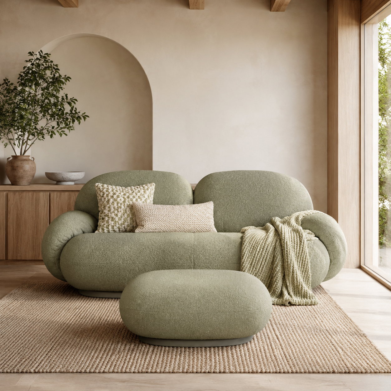 AuraCloud™ | Sillón lounge giratorio con reposabrazos