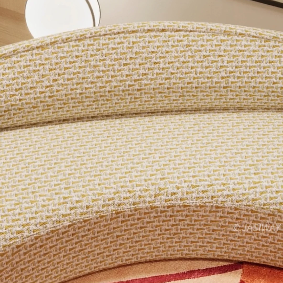 RINGCHEN De lujo Curvo texturizado tejido sofá| escultórico serpentino nube sofá en avena para orgánico Moderno sala habitaciones & de diseñador interiores