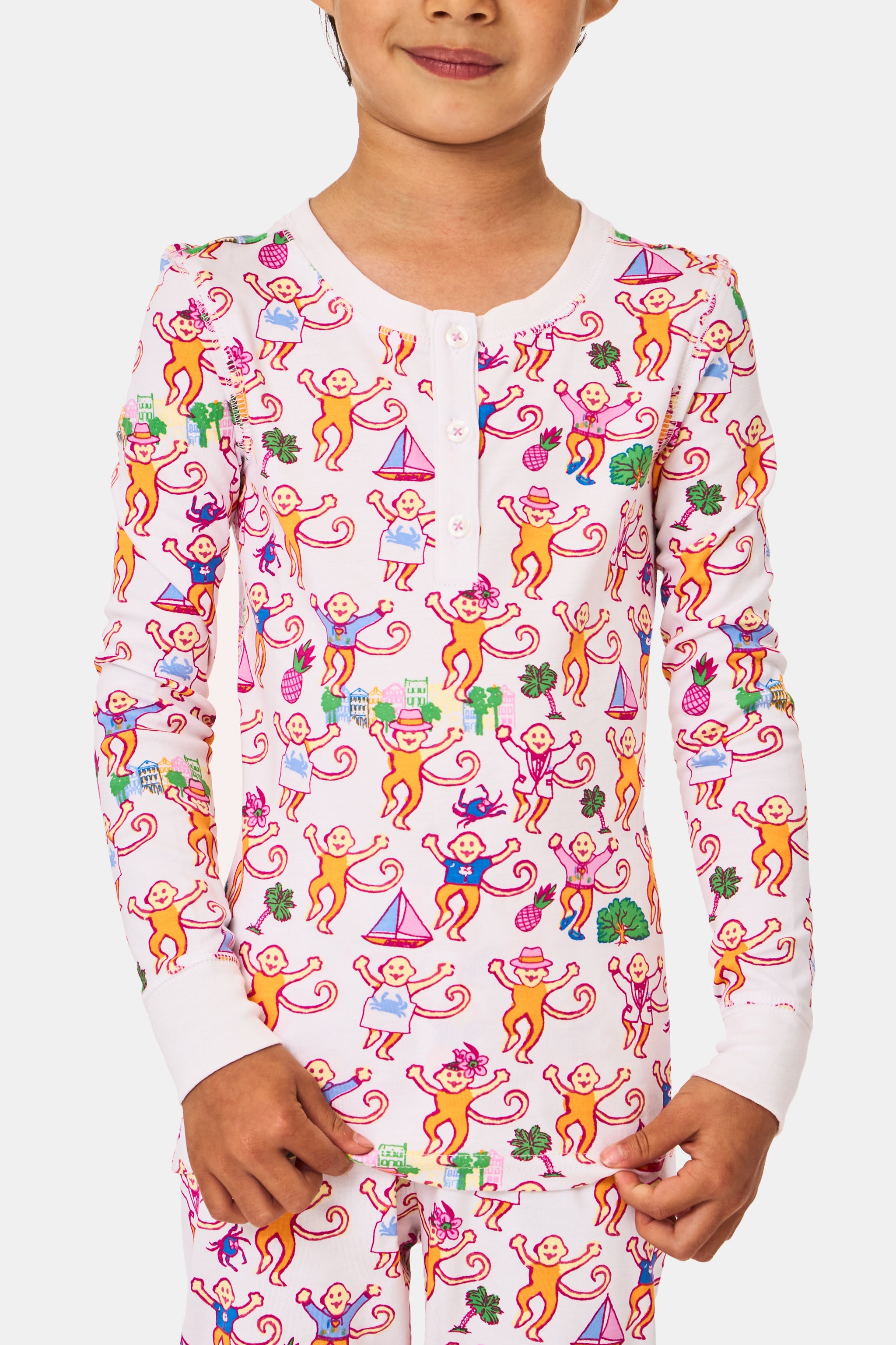 Kids Charleston Monkey Pajamas