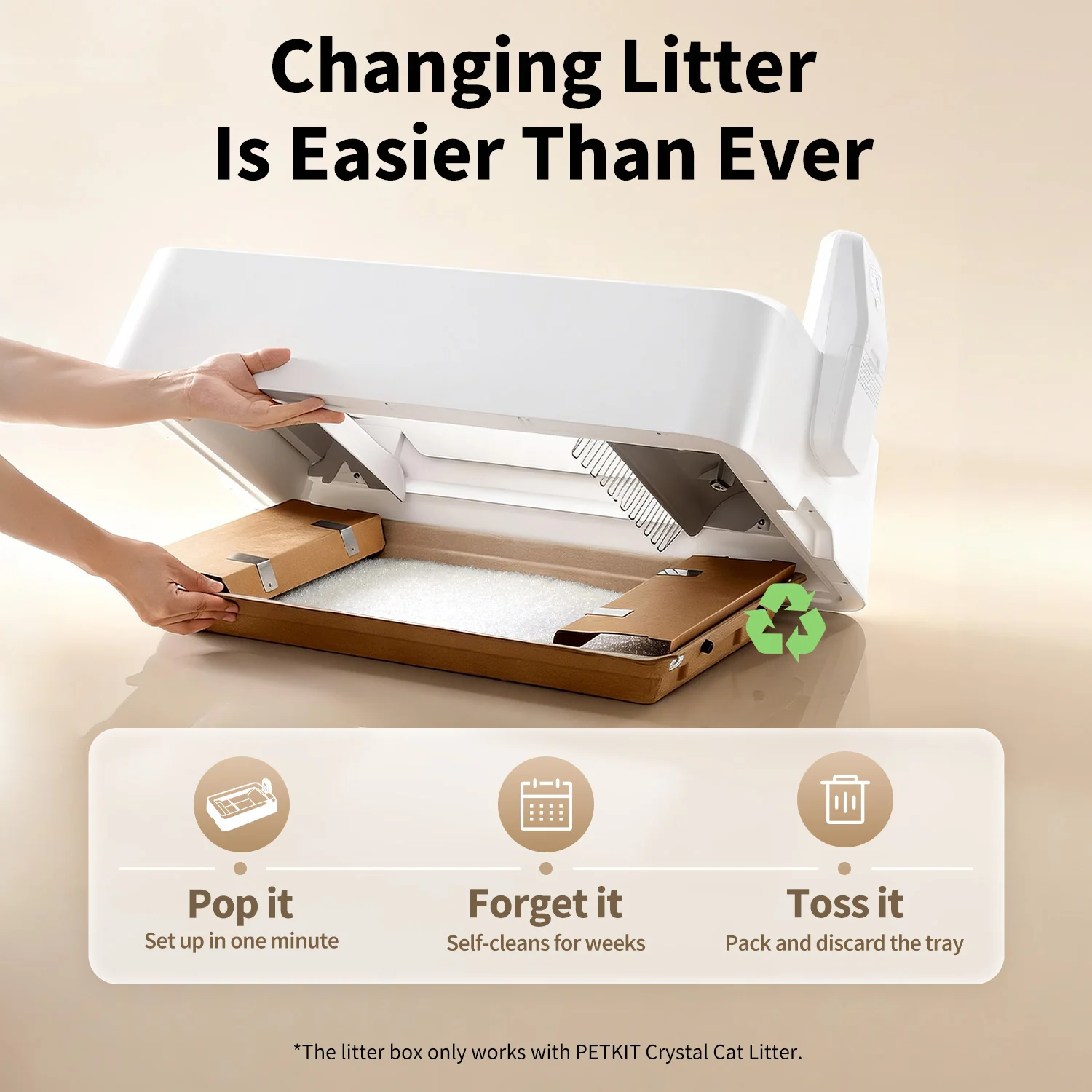 Purobot Crystal Duo Automatic Cat Litter Box with Camera