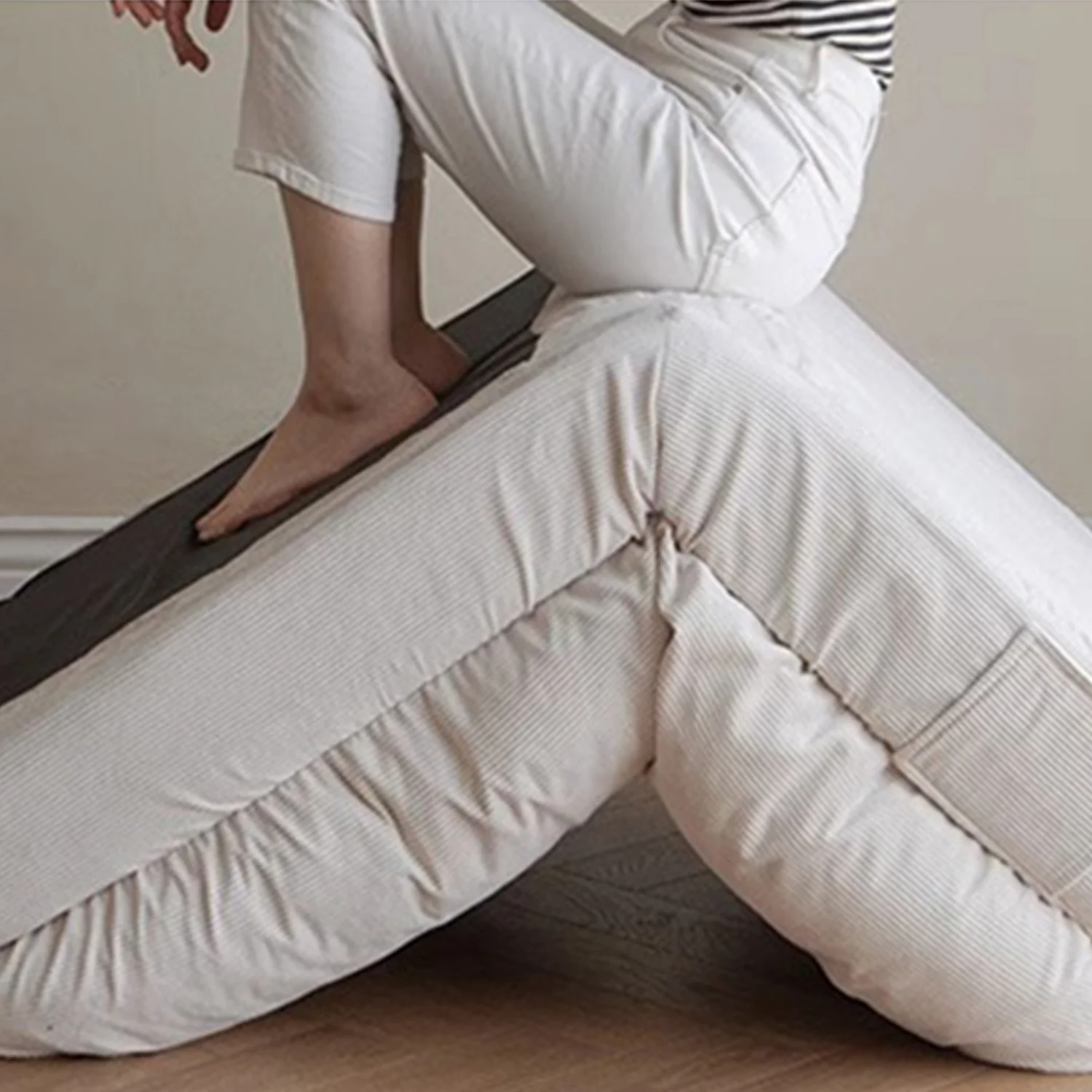 NÓVORA CASA transformable Sofá cama descanso sofá Beige peluche terciopelo