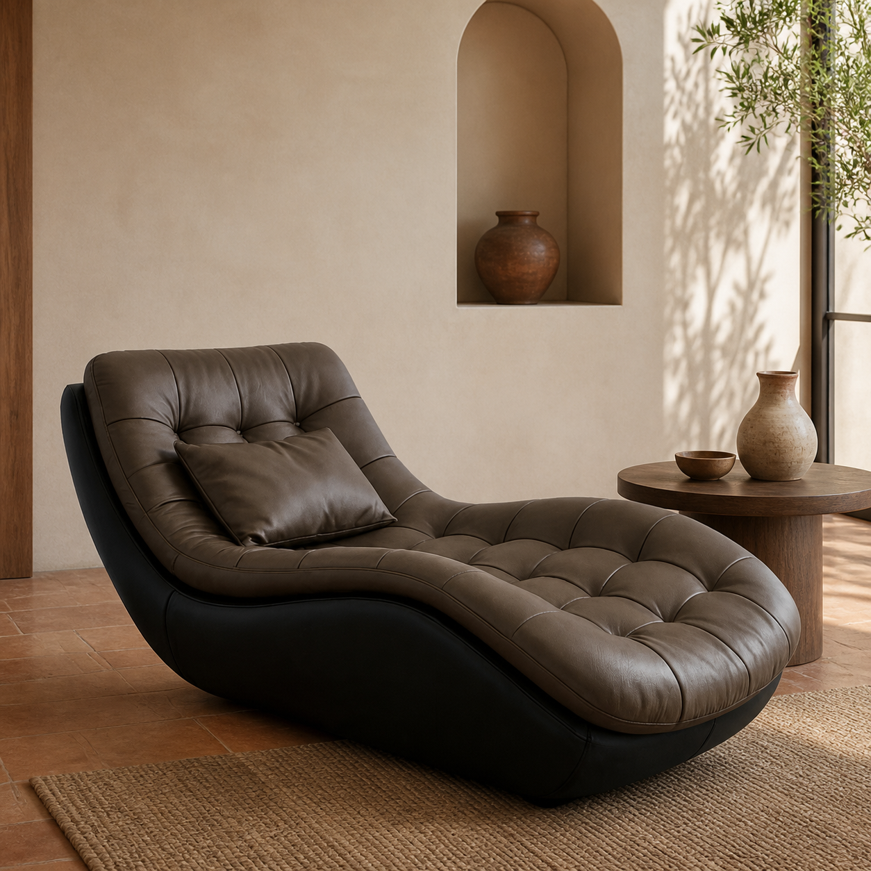 Nido Confort en Café oscuro: 1 sillón y 1 cojín lumbar