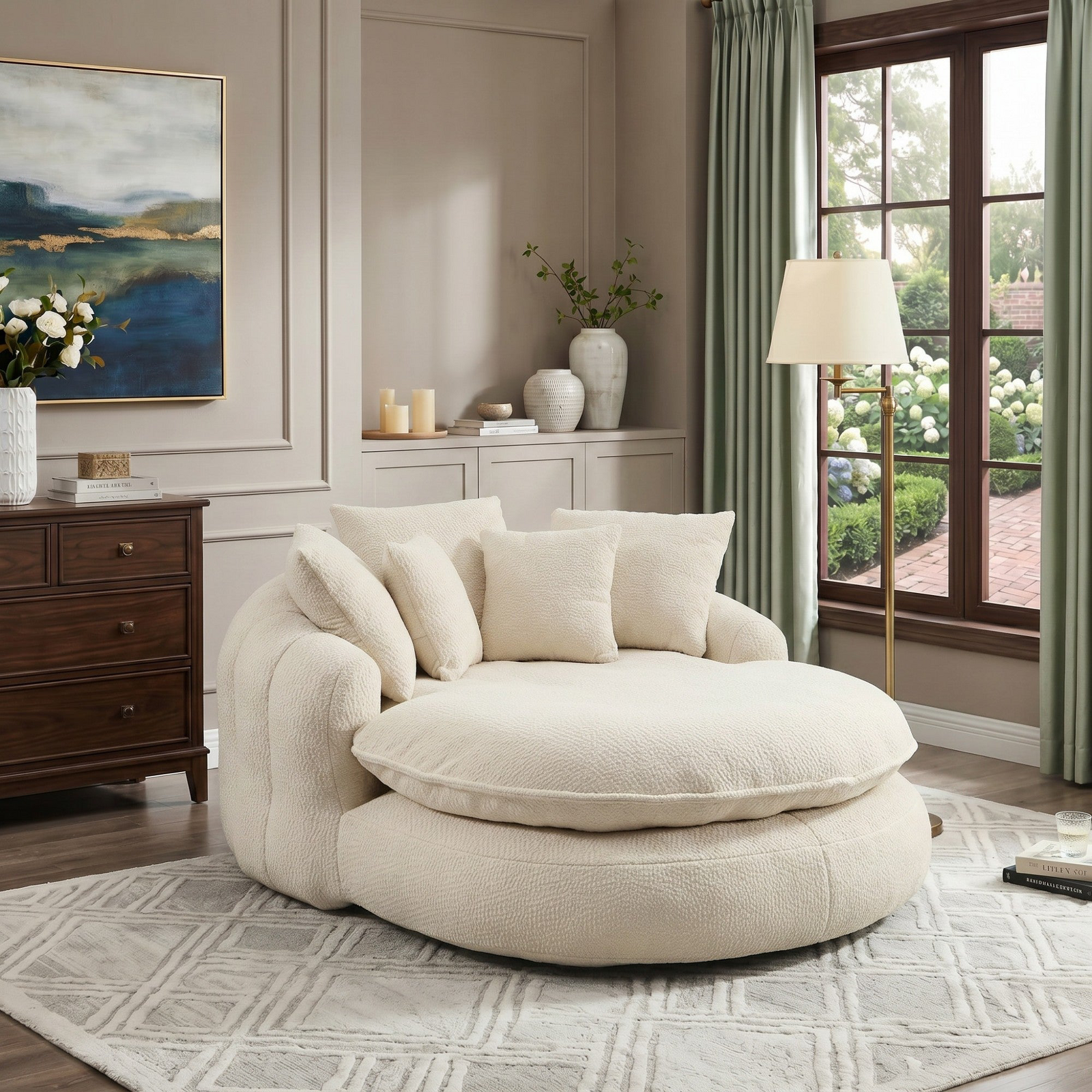 Sofá lounge NubeLounge color Beige crema