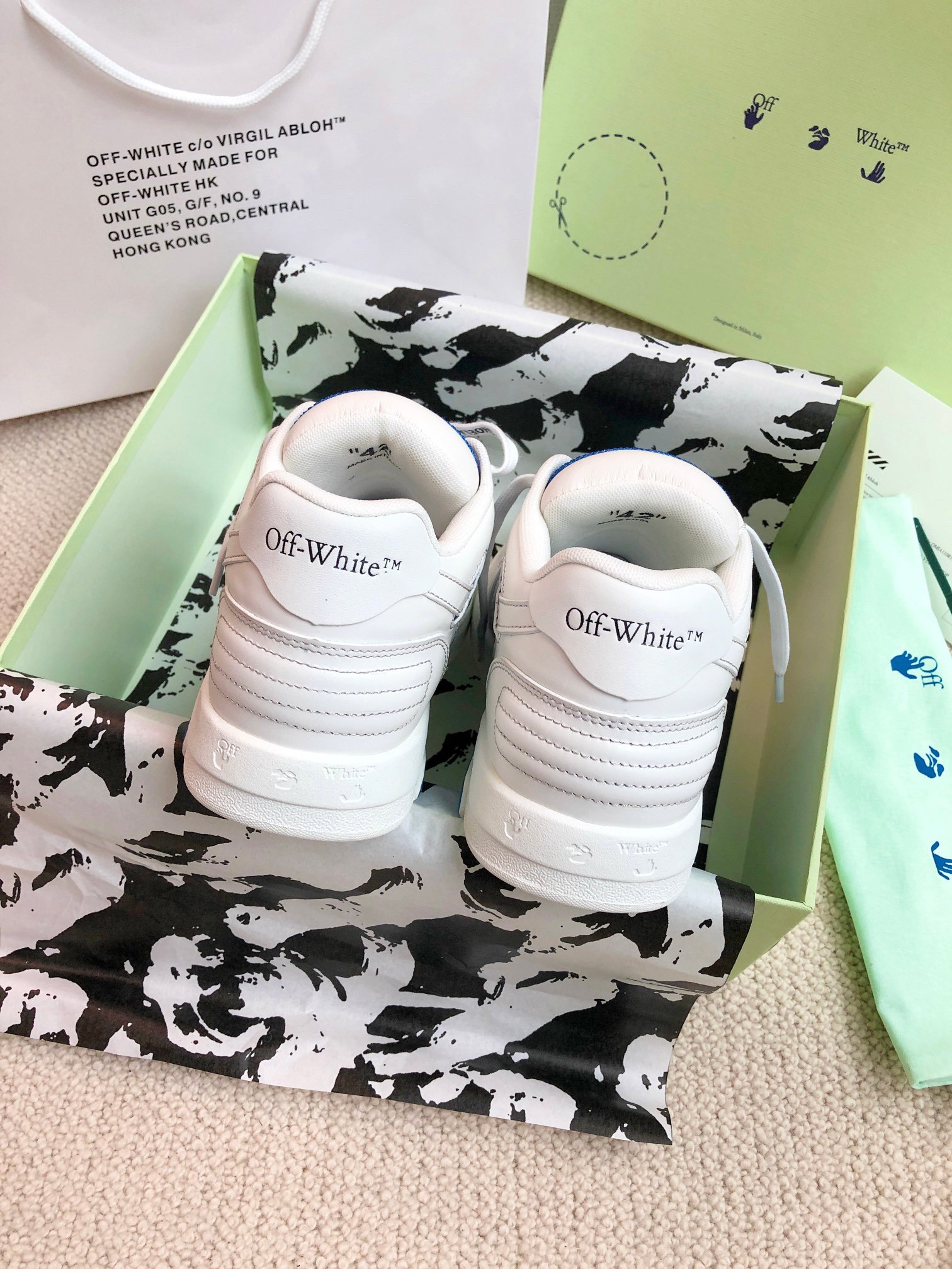 OFF White Out of Office Calf Leather Sneaker Size 36-45