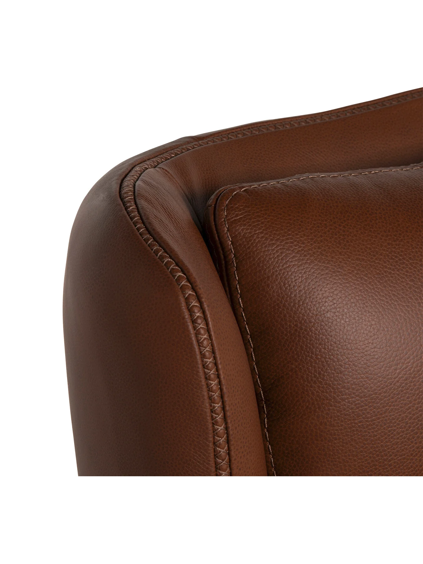 Brown Uma Brown Leather Swivel Armchair
