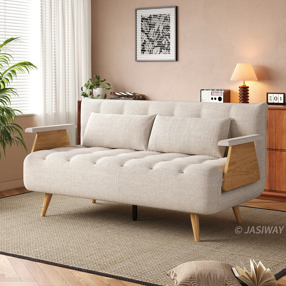 3-en-1 Lino de algodón cama sillón| diario comodidad
