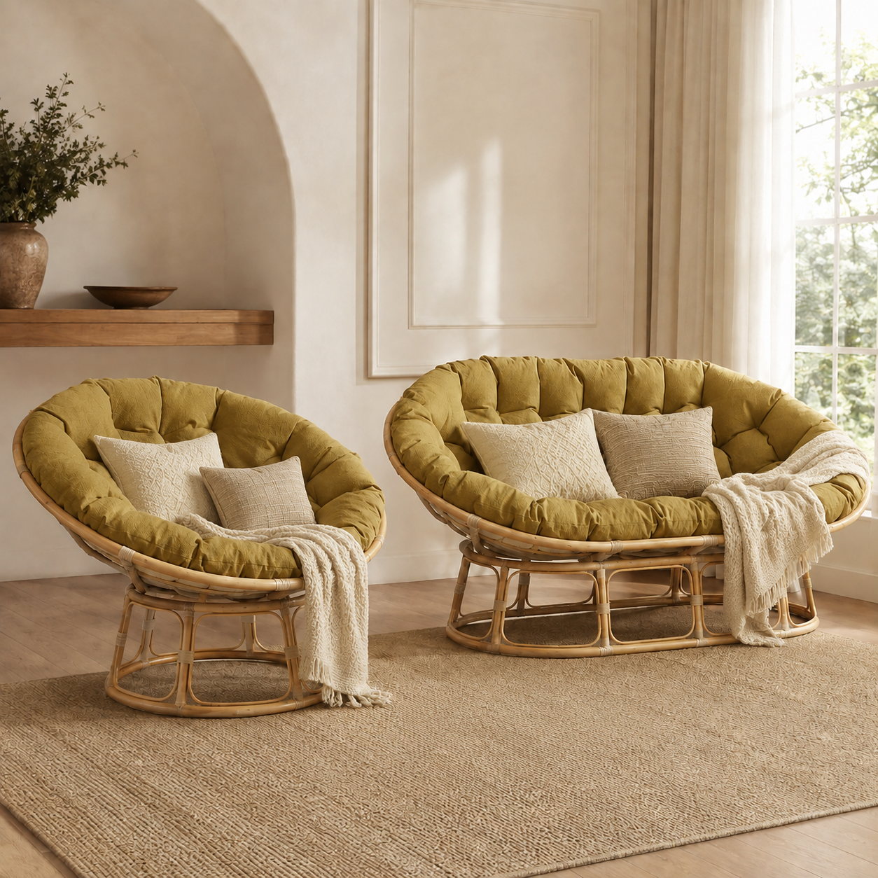 RattanNest 4 — Mostaza oliva