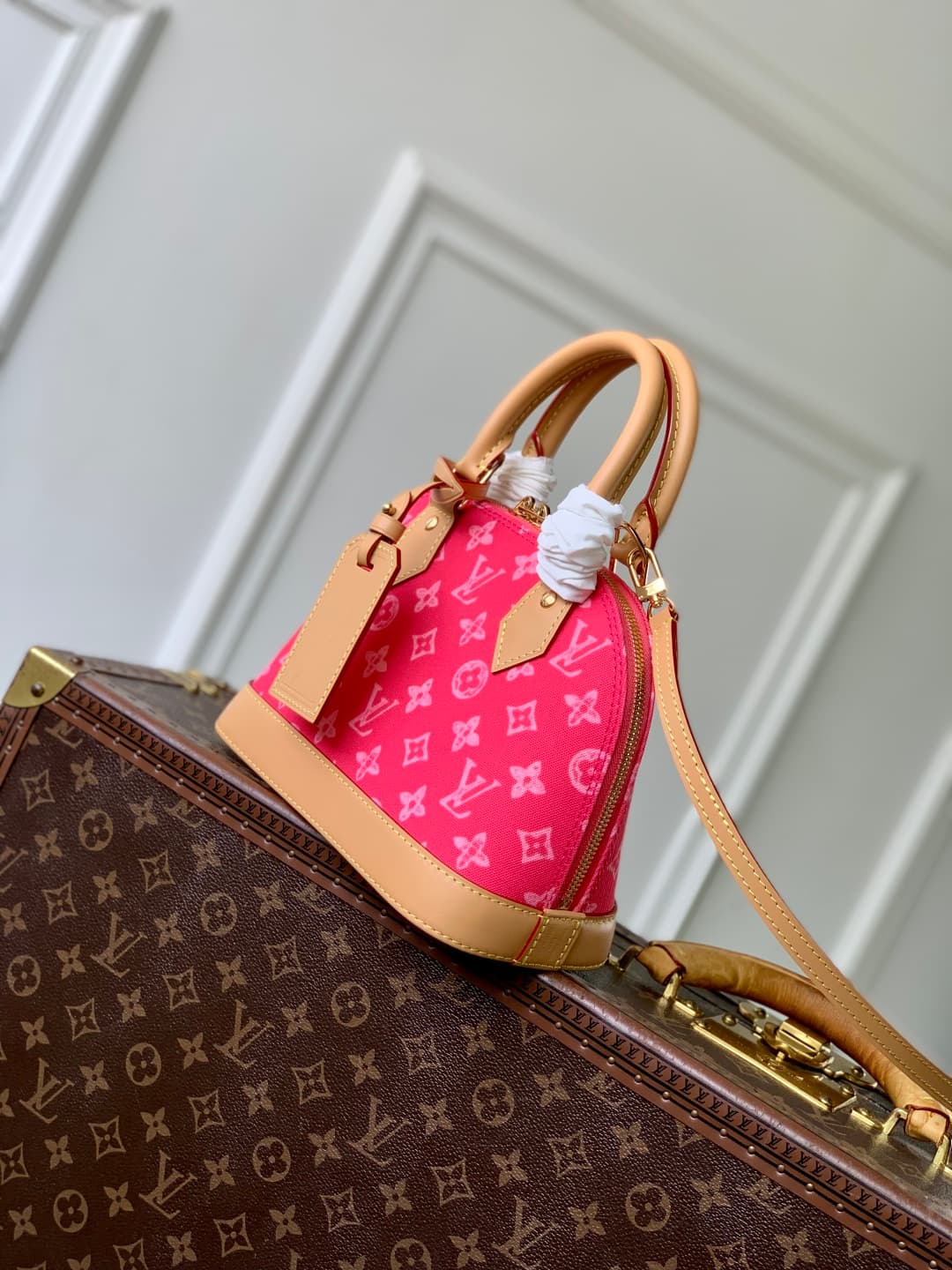 Louis Vuitton Alma BB handbag Monogram canvas in Fuchsia M28272 high